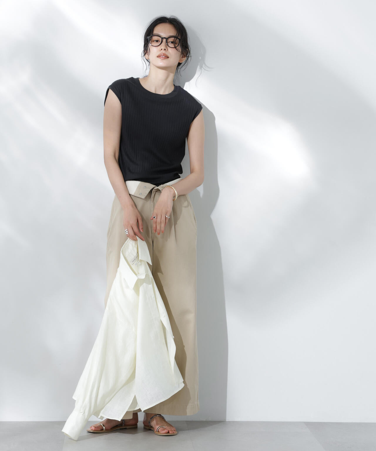 Anti Soaked(R) 汗染み防止リブノースリーブTシャツ(セットアップ可)