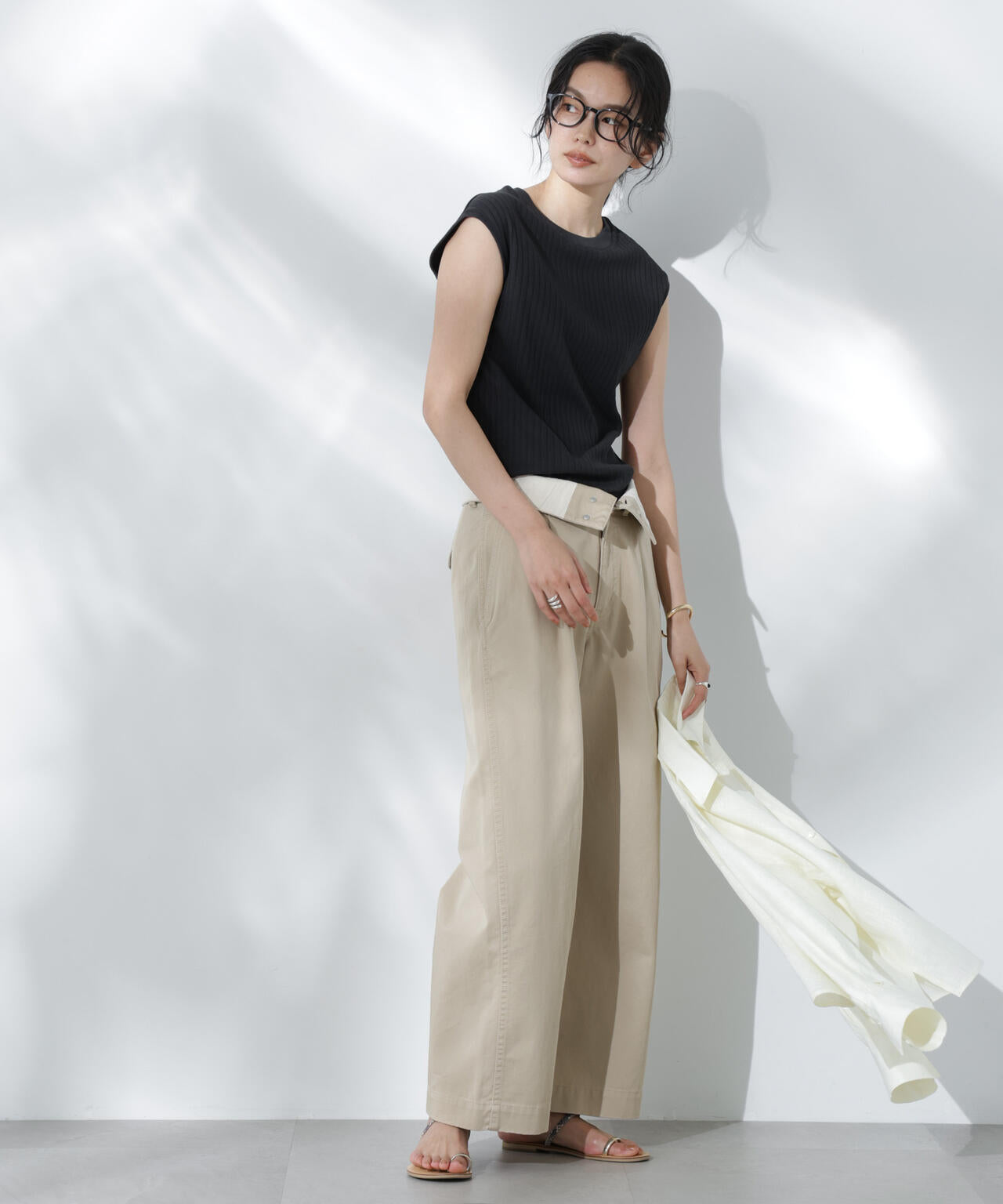 Anti Soaked(R) 汗染み防止リブノースリーブTシャツ(セットアップ可)