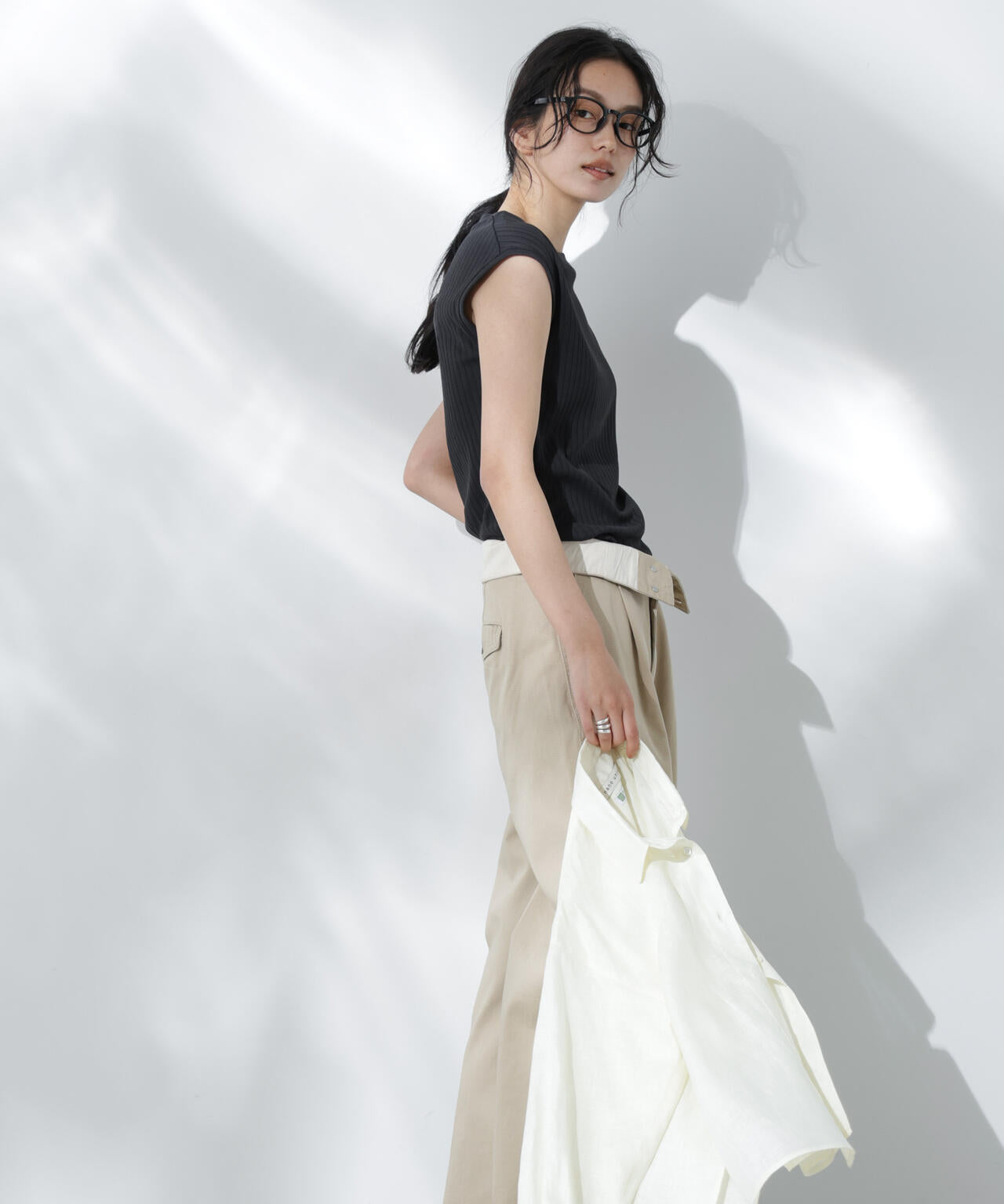 Anti Soaked(R) 汗染み防止リブノースリーブTシャツ(セットアップ可)