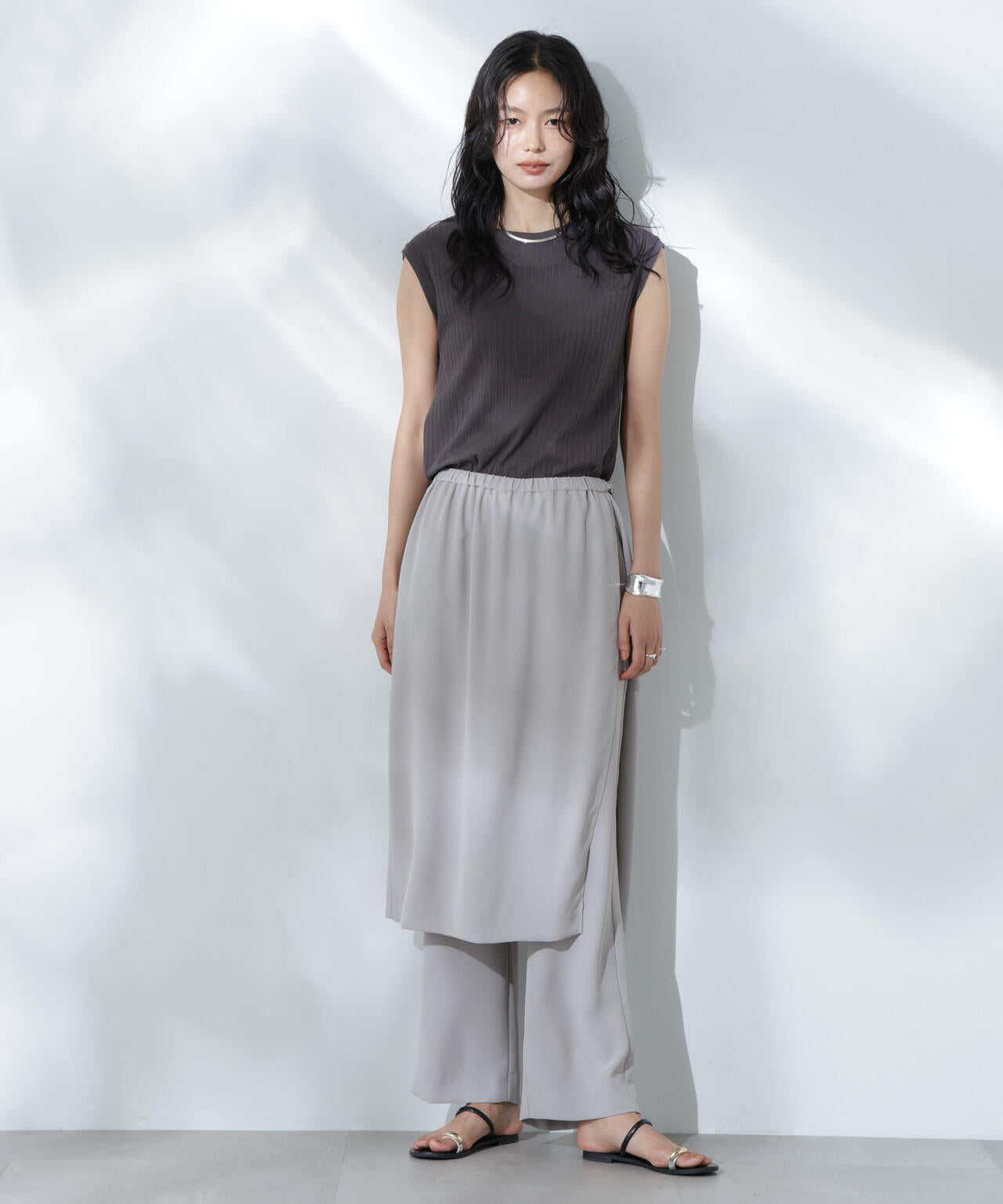 Anti Soaked(R) 汗染み防止リブノースリーブTシャツ(セットアップ可)