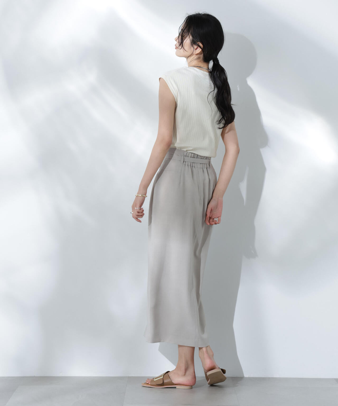 Anti Soaked(R) 汗染み防止リブノースリーブTシャツ(セットアップ可)