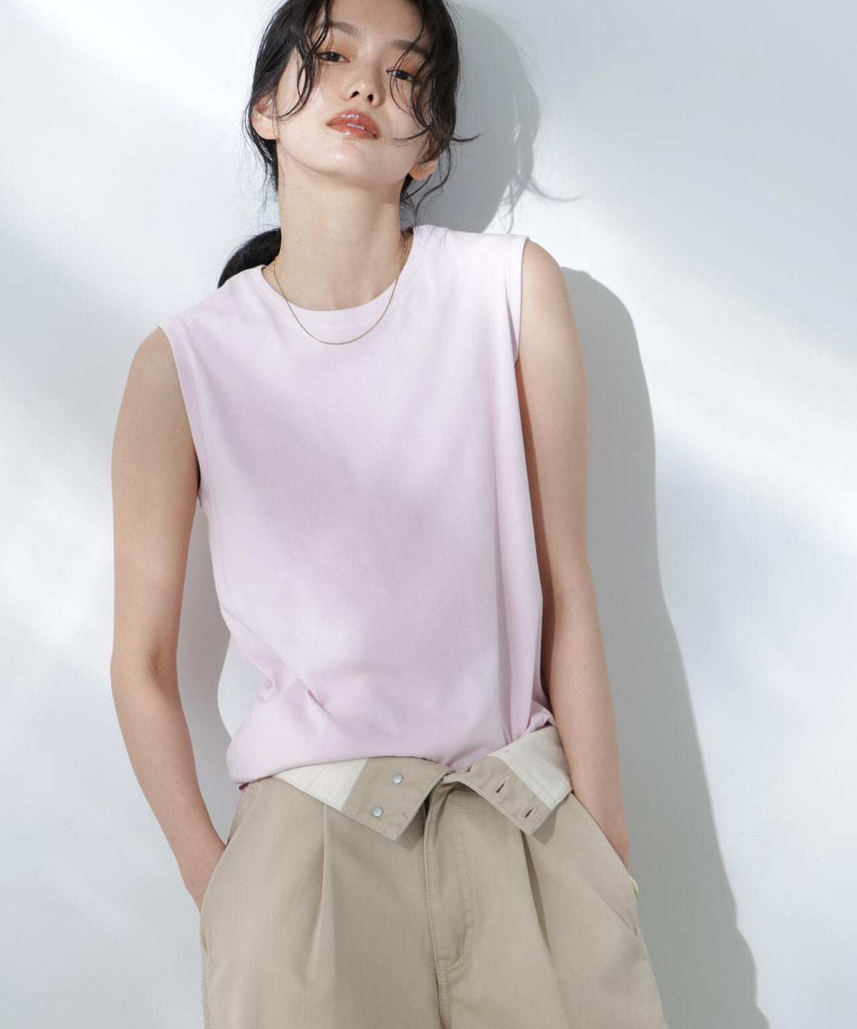 Anti Soaked(R) 汗染み防止カラフルノースリTシャツ