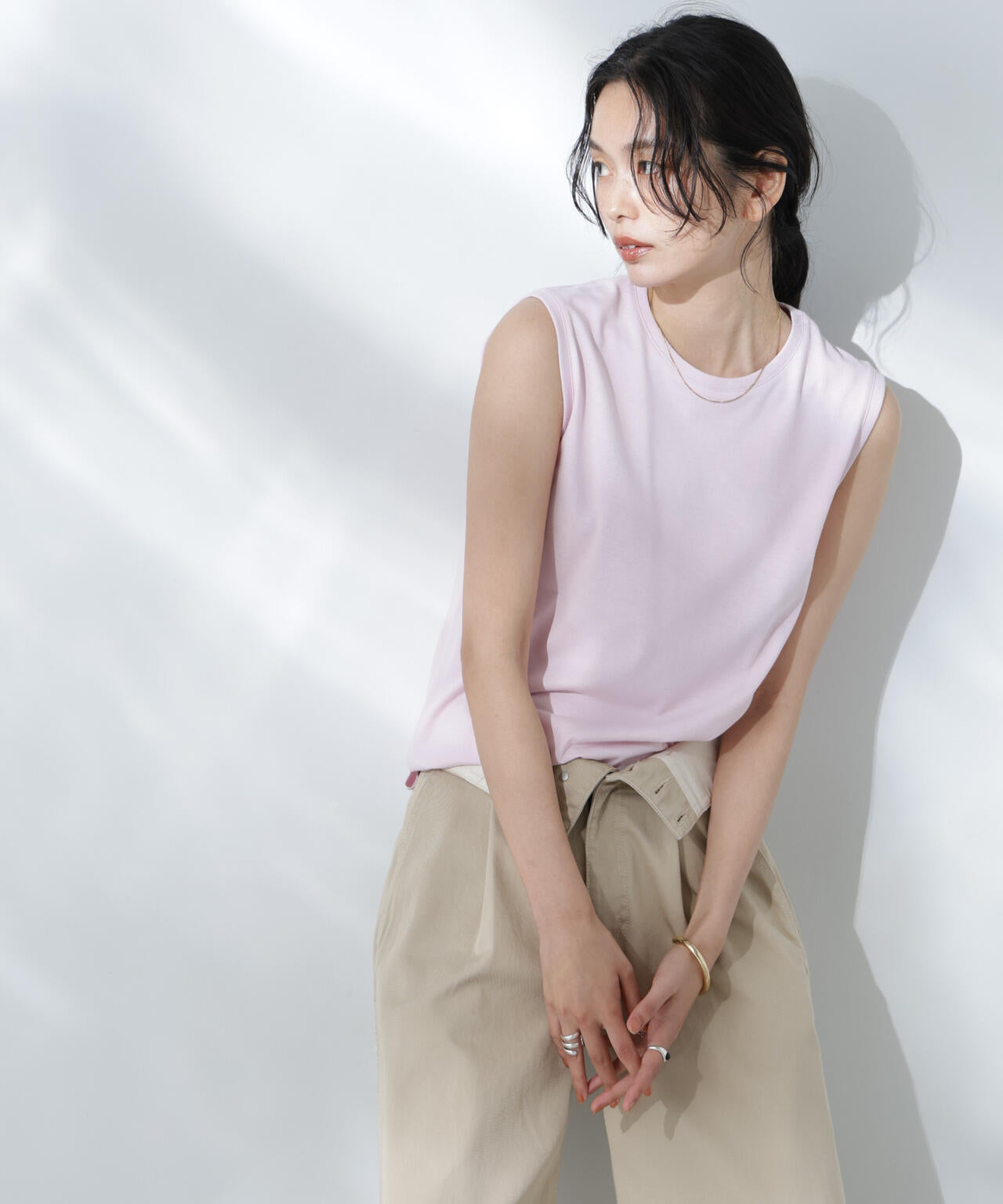 Anti Soaked(R) 汗染み防止カラフルノースリTシャツ