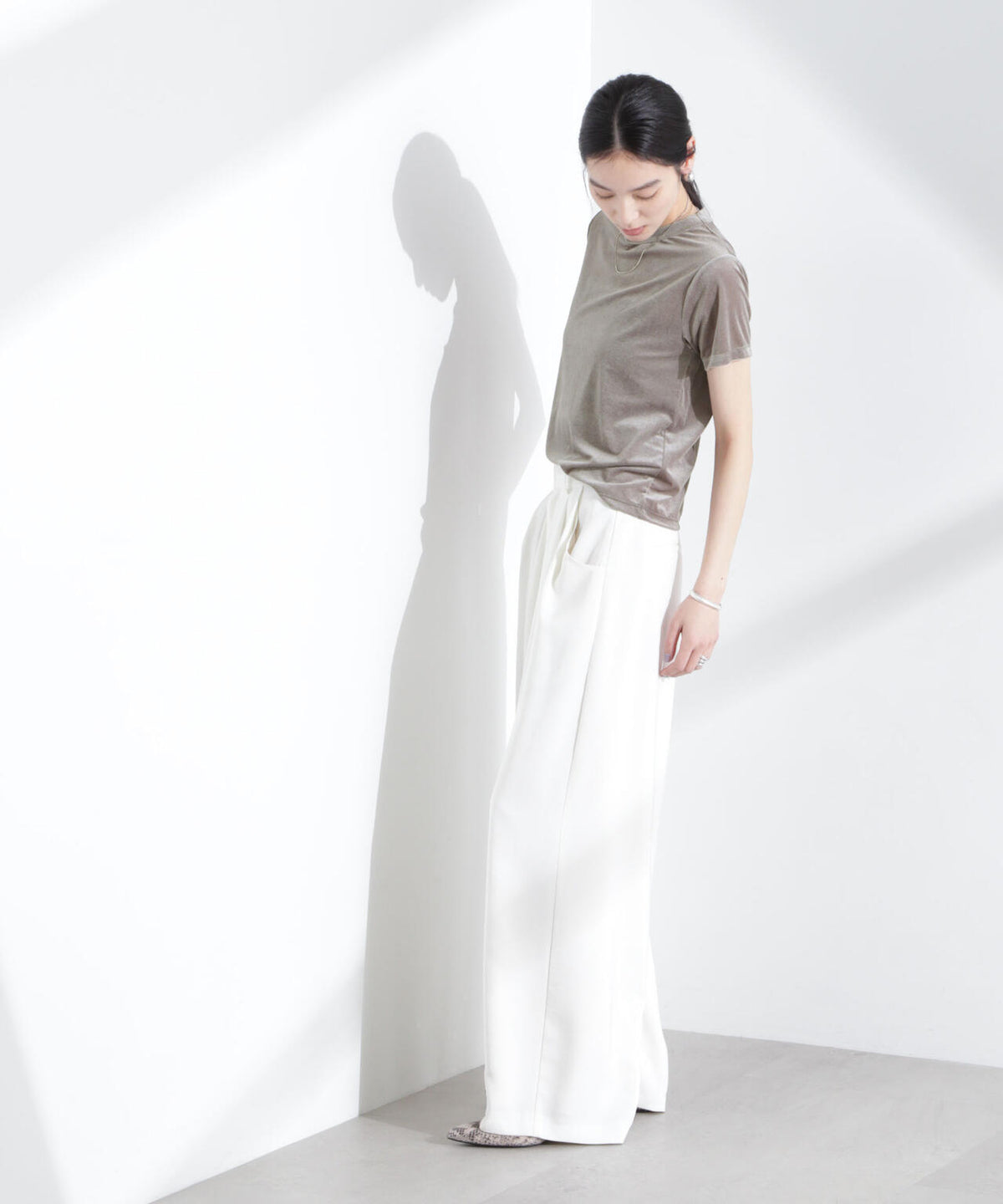 シアーベロアコンパクトTシャツ