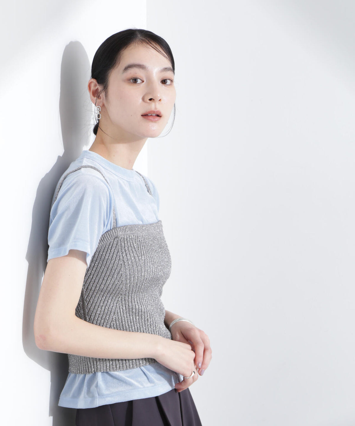 シアーベロアコンパクトTシャツ