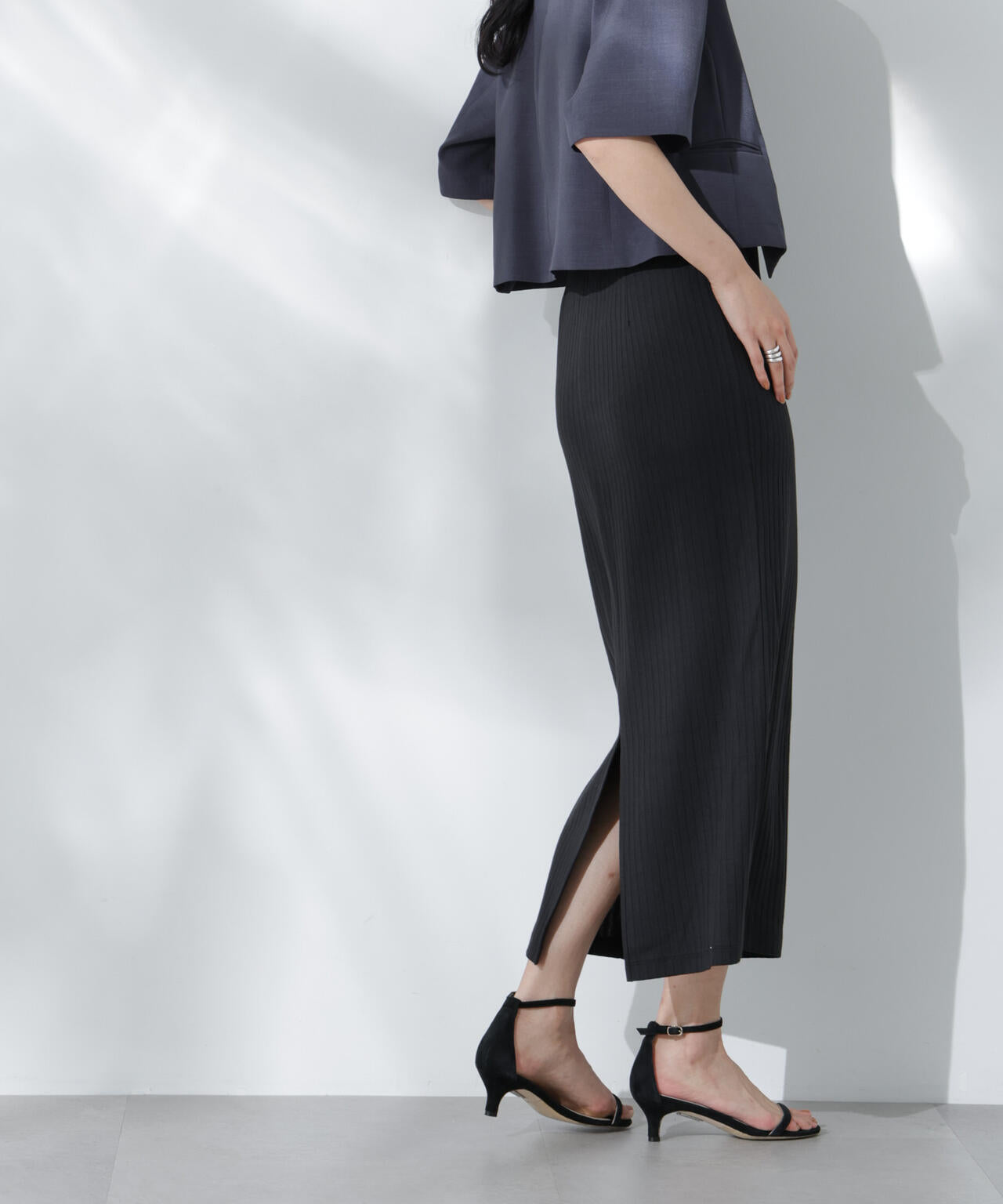 Anti Soaked(R) 汗染み防止リブタイトスカート(セットアップ可)