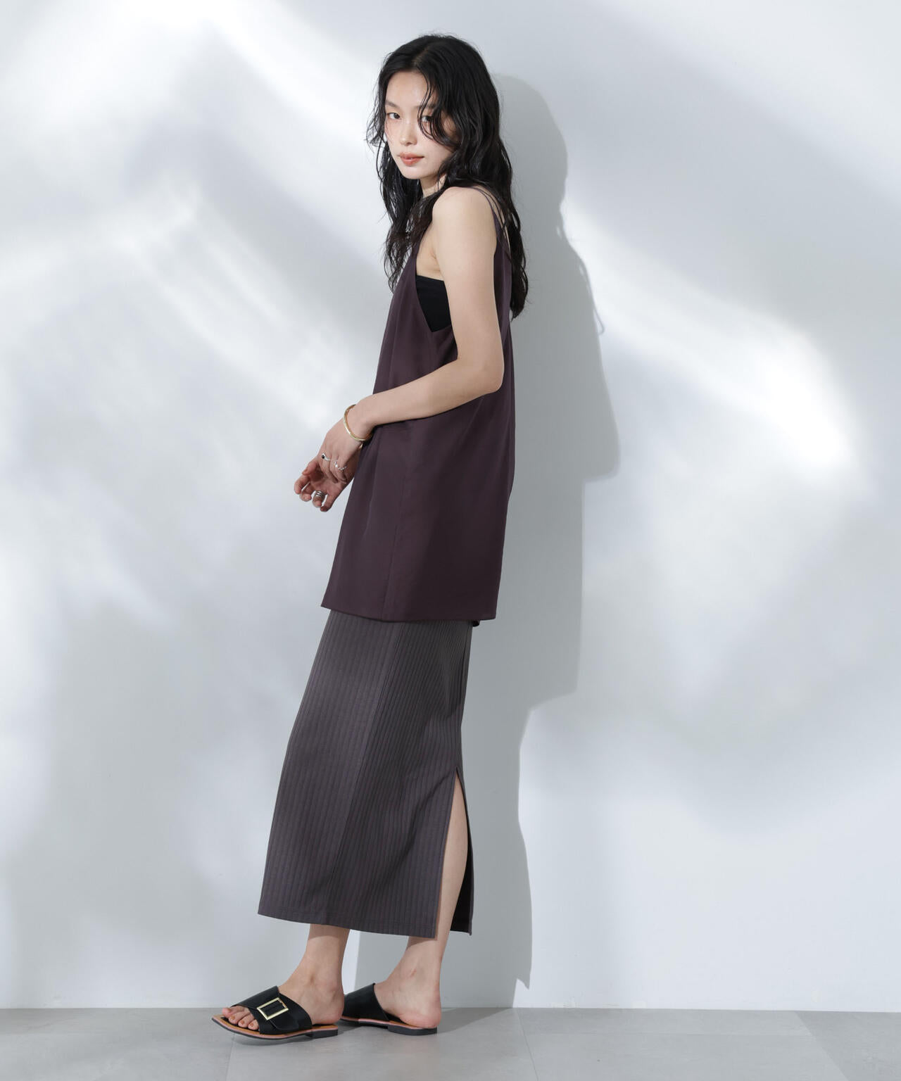 Anti Soaked(R) 汗染み防止リブタイトスカート(セットアップ可)