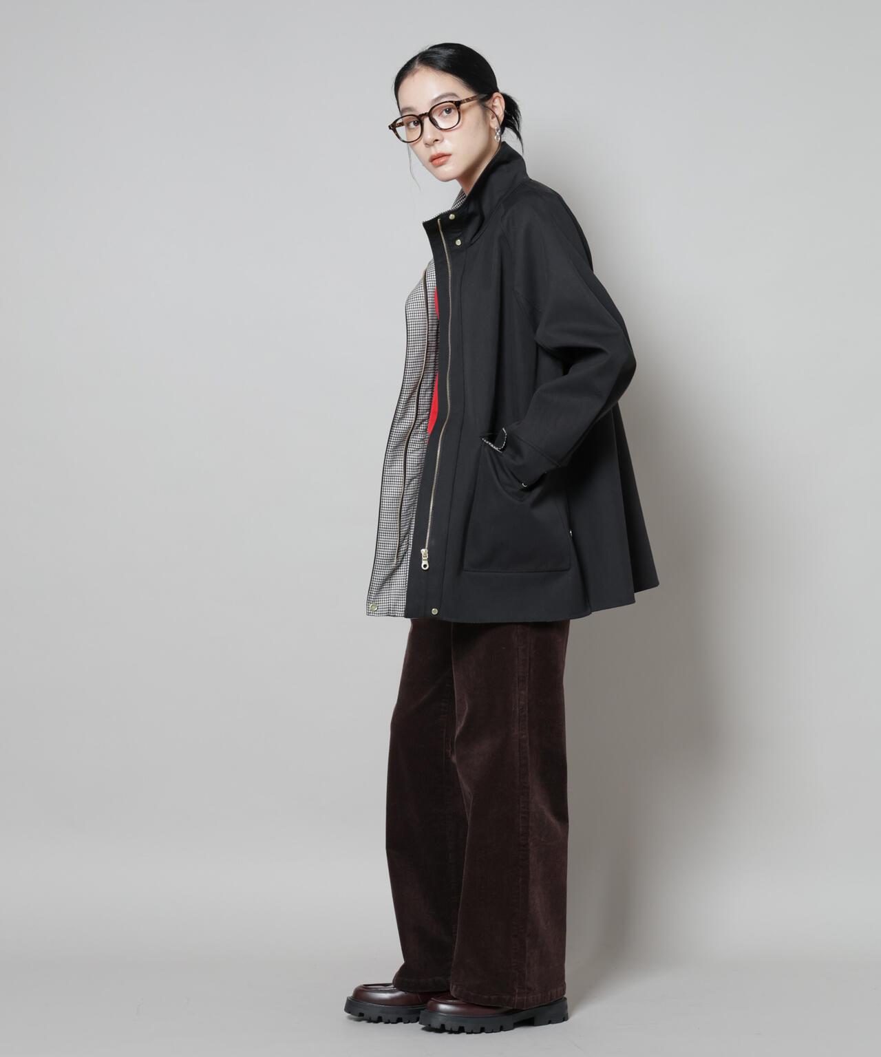 リバーチェックコンビコート