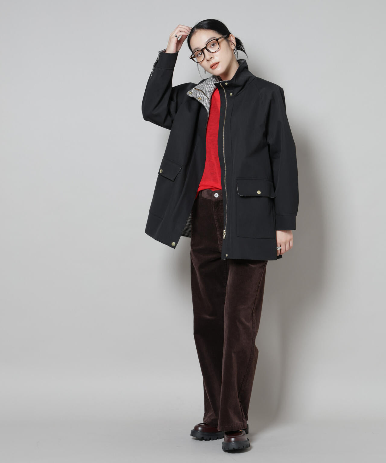 リバーチェックコンビコート