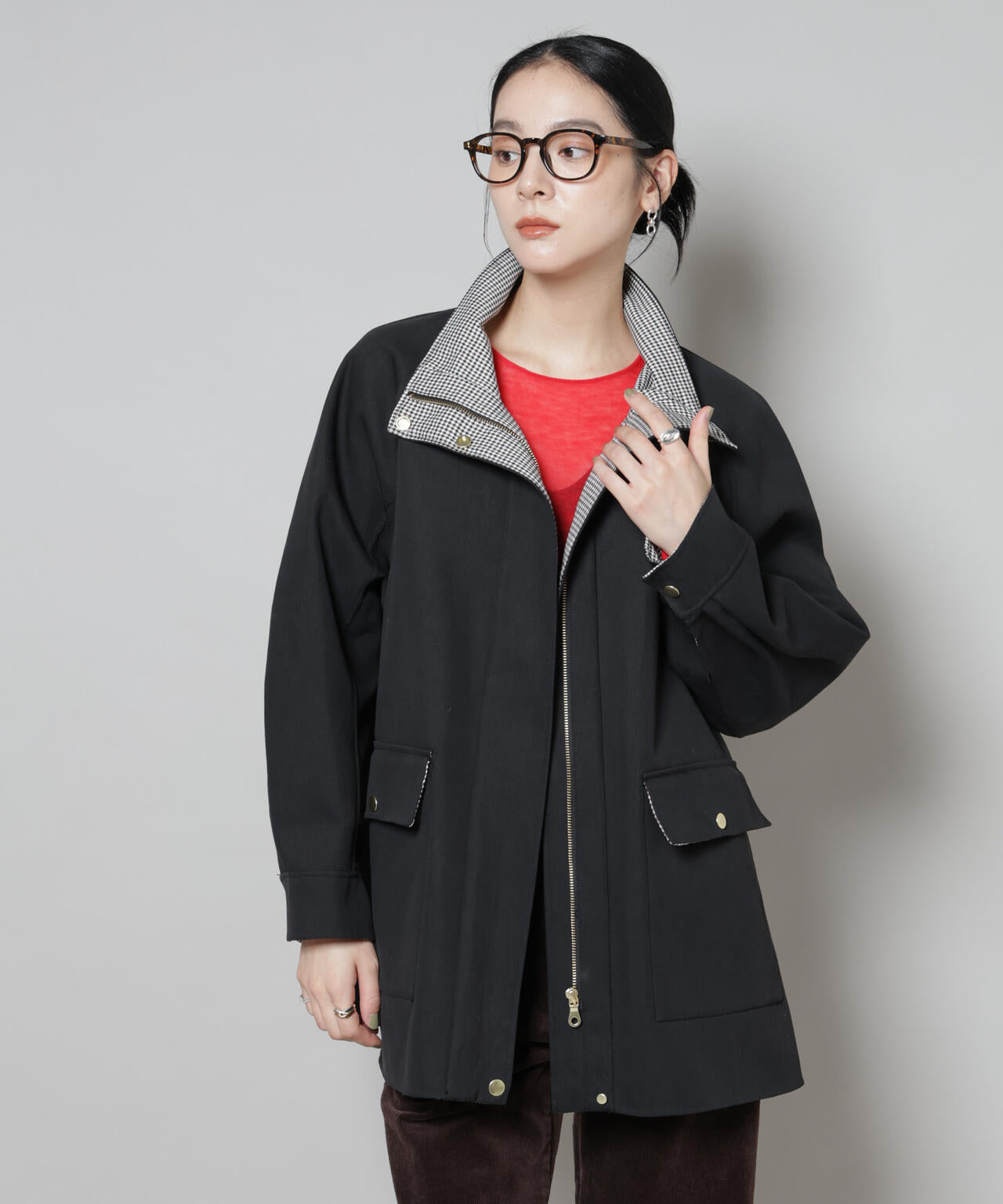 リバーチェックコンビコート