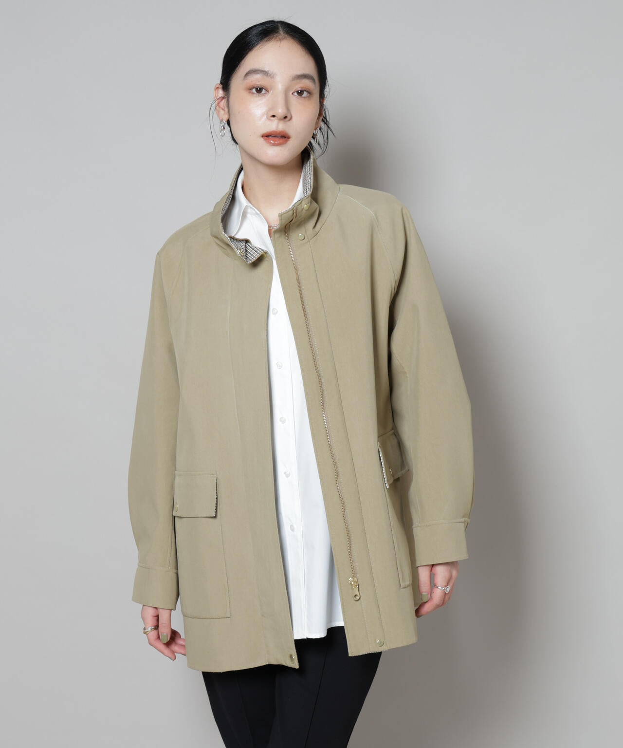 リバーチェックコンビコート