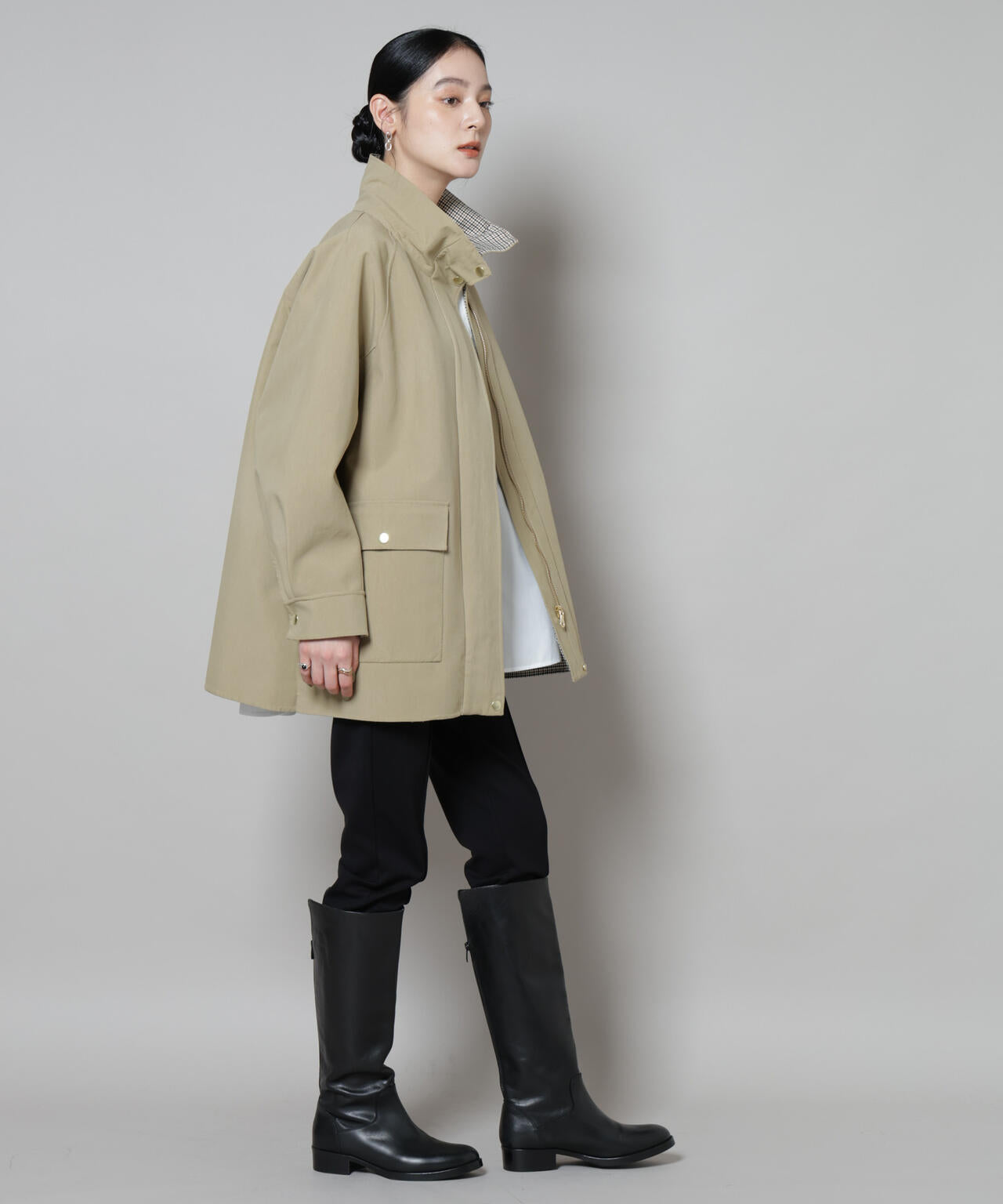 リバーチェックコンビコート