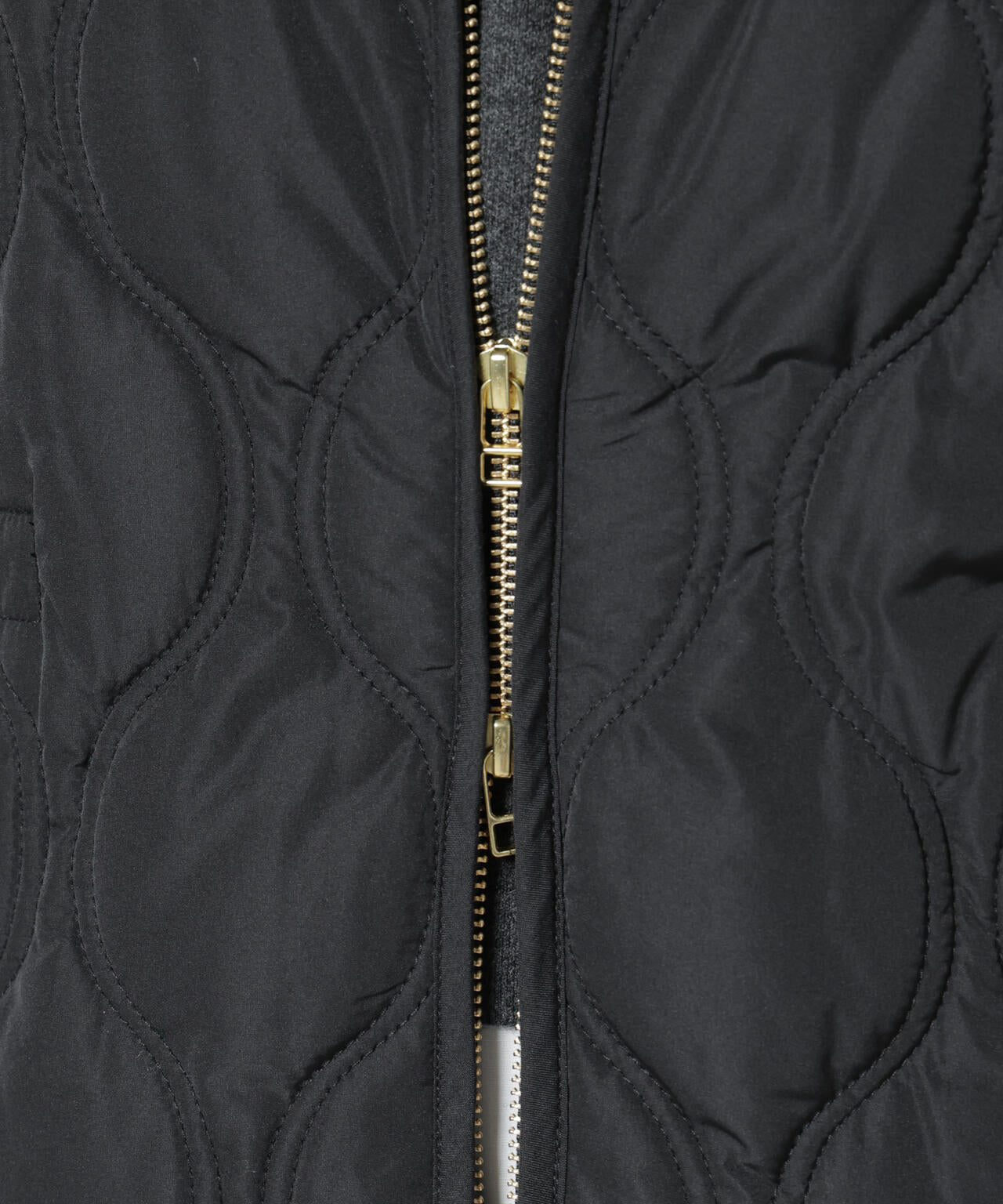 異素材コンビキルティングノーカラーコート