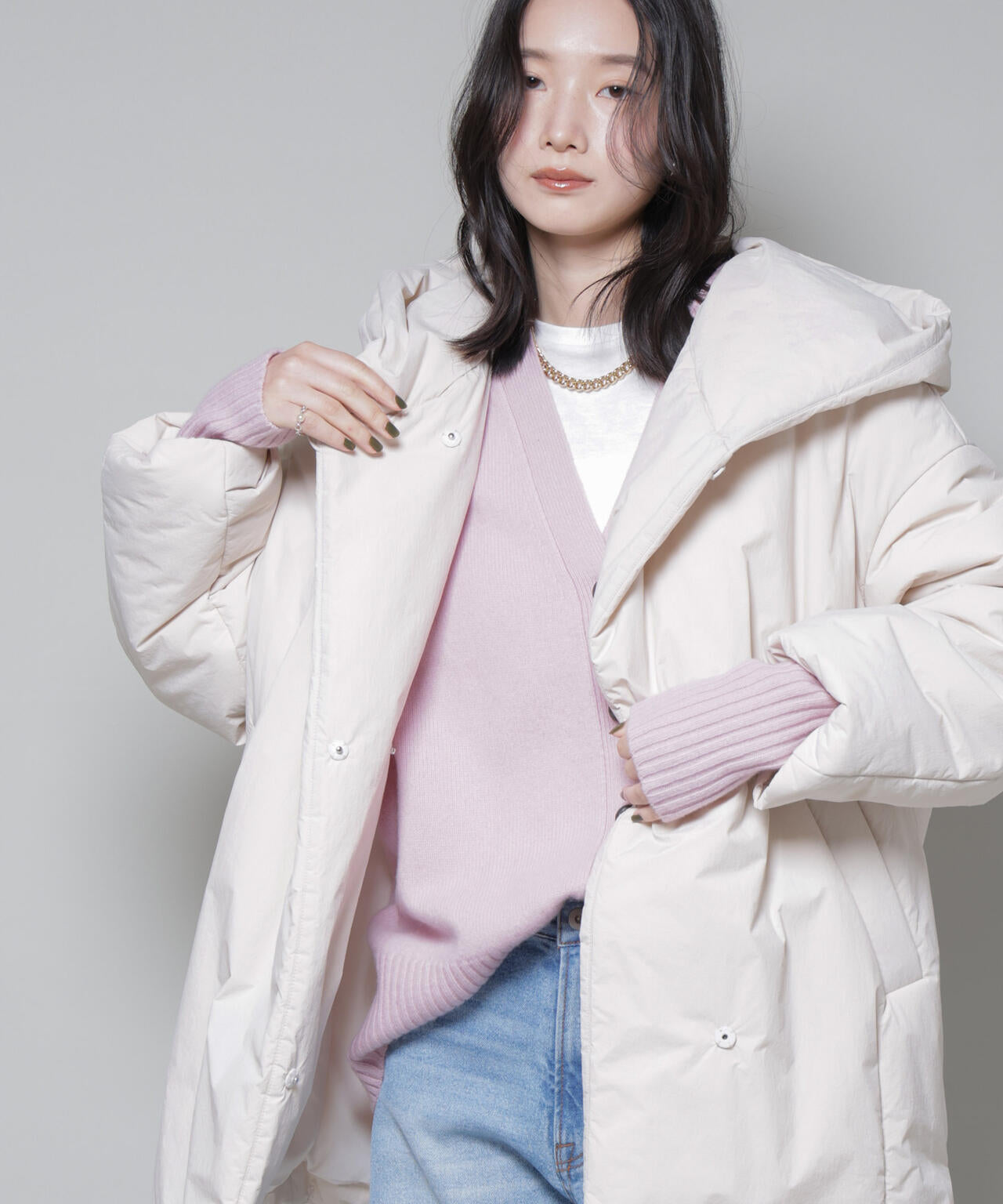 ETHERMALOFT(R)AEROGEL 中綿フードコクーンコート