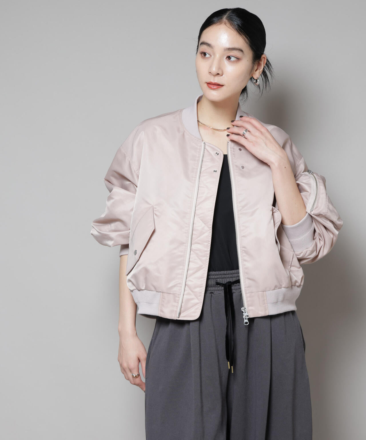 ナイロンツイルMA-1ブルゾン