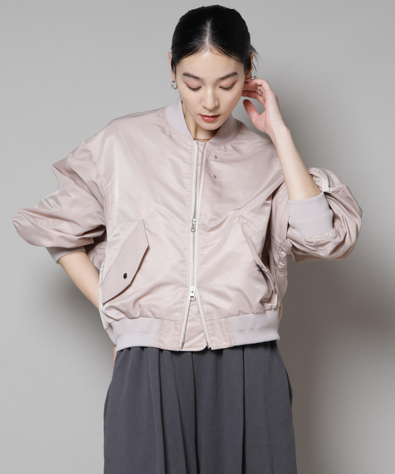 ナイロンツイルMA-1ブルゾン