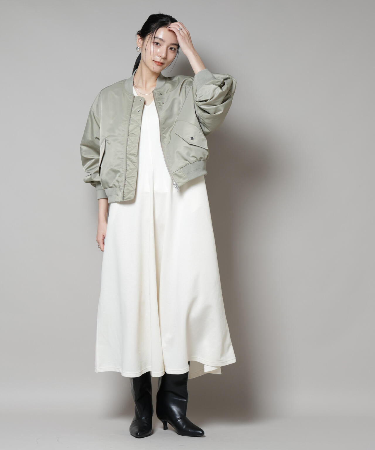 ナイロンツイルMA-1ブルゾン