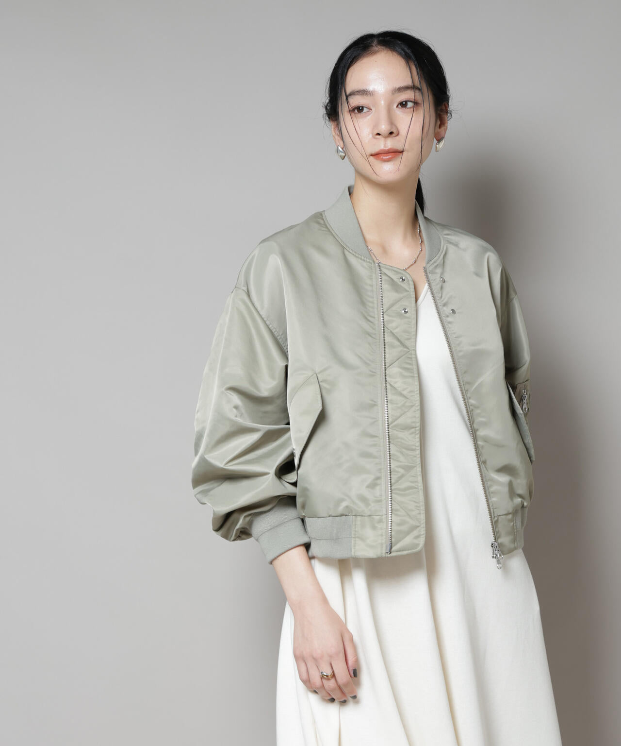 ナイロンツイルMA-1ブルゾン