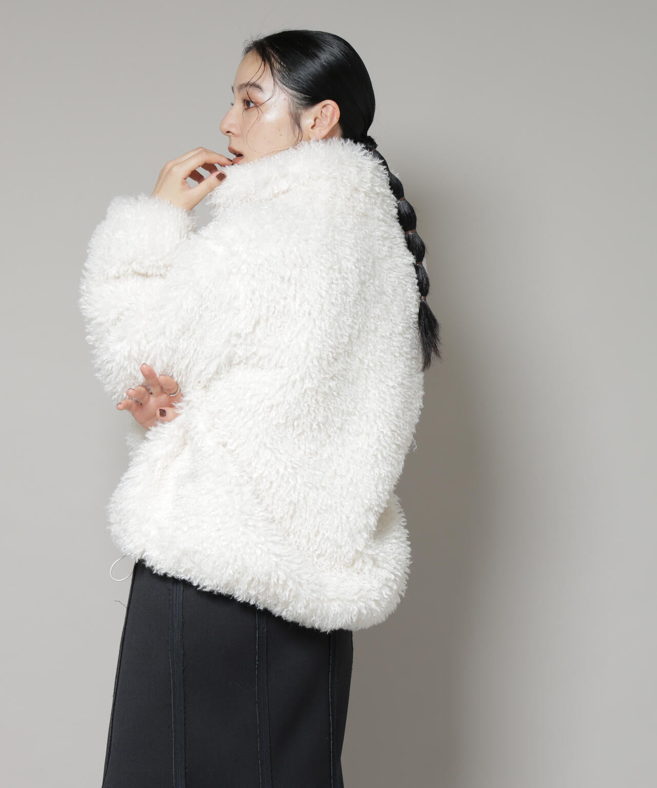 カーリーファースタンドブルゾン