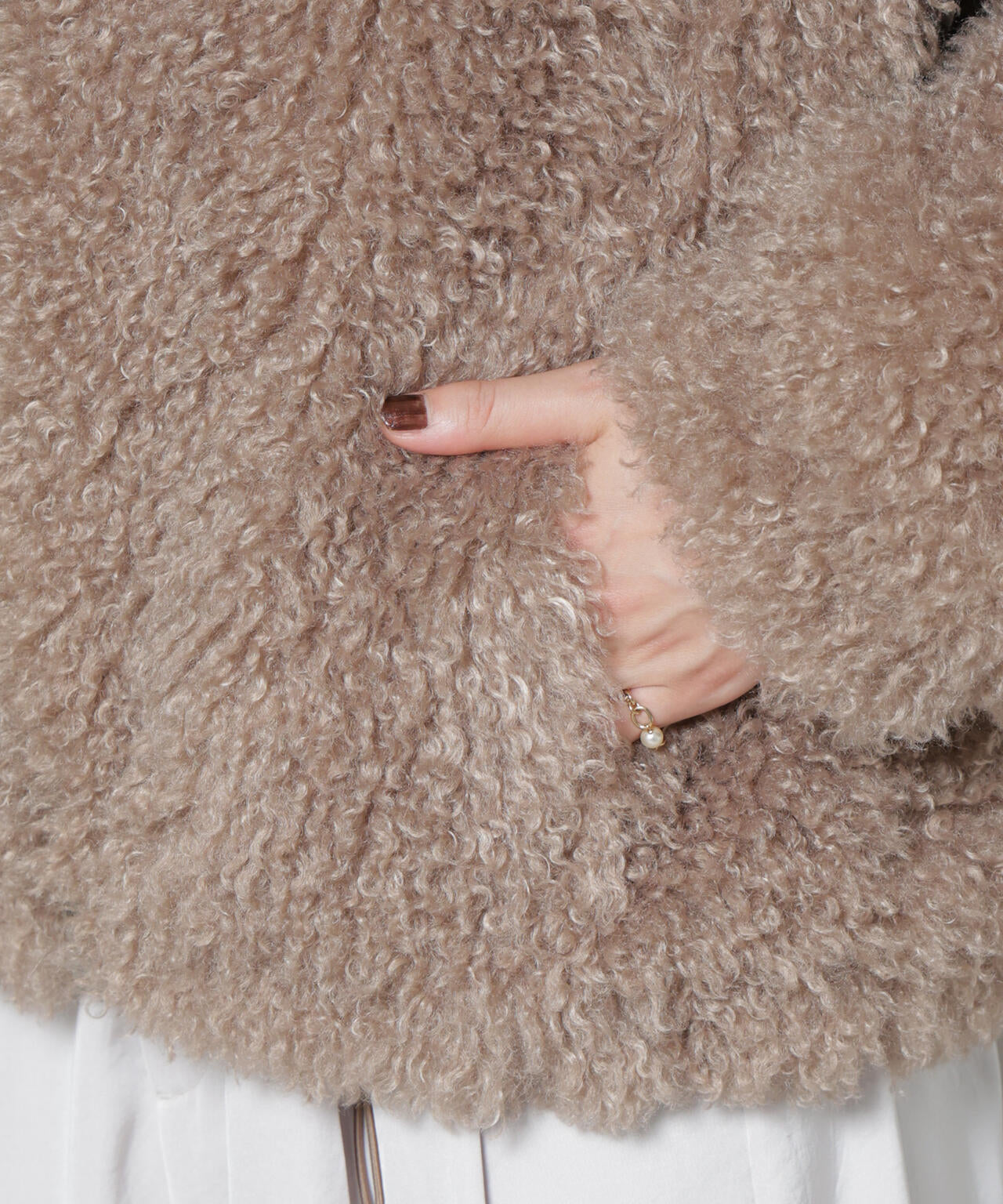 カーリーファースタンドブルゾン