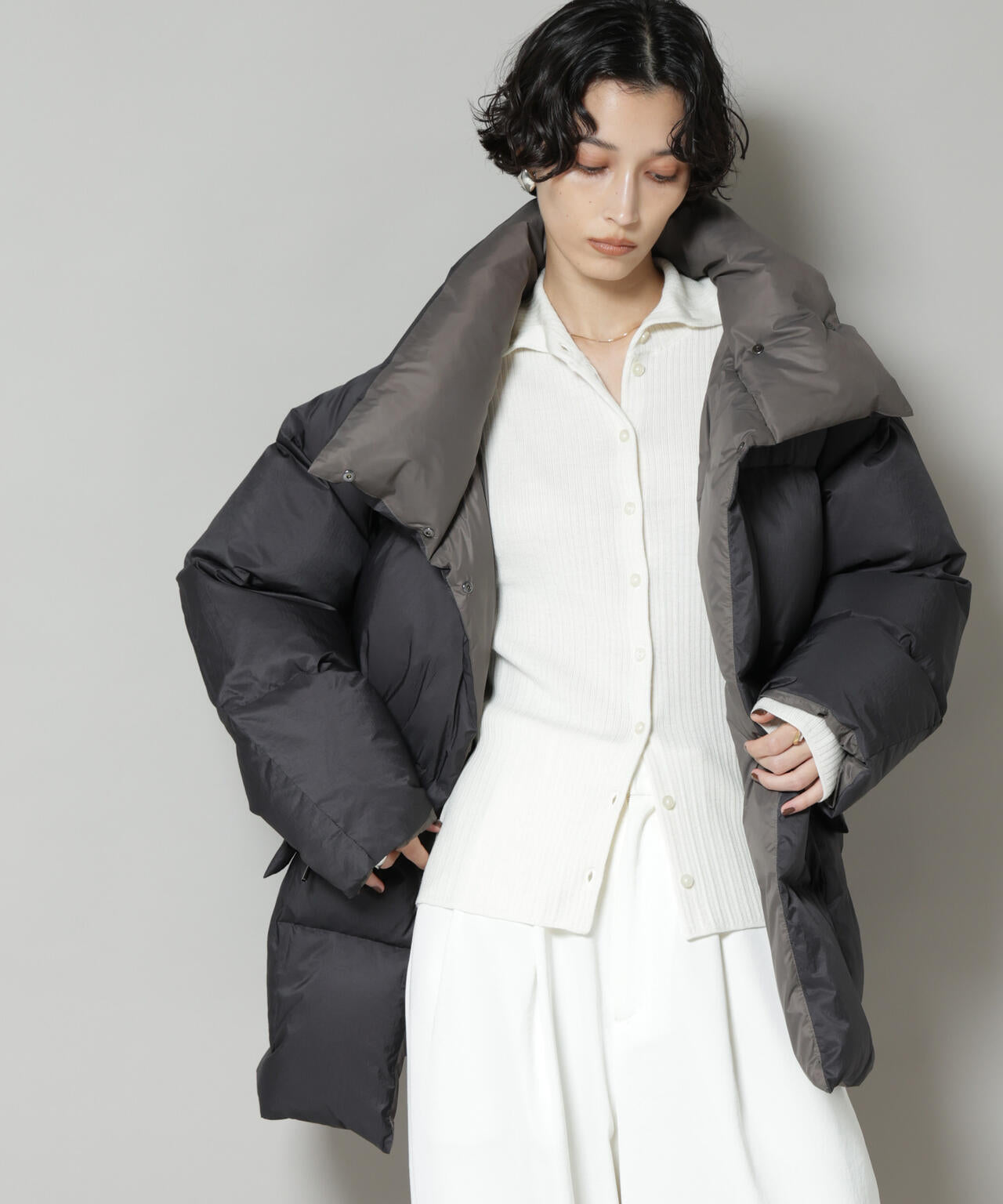 「西川ダウン(R)」バイカラーボリュームダウン