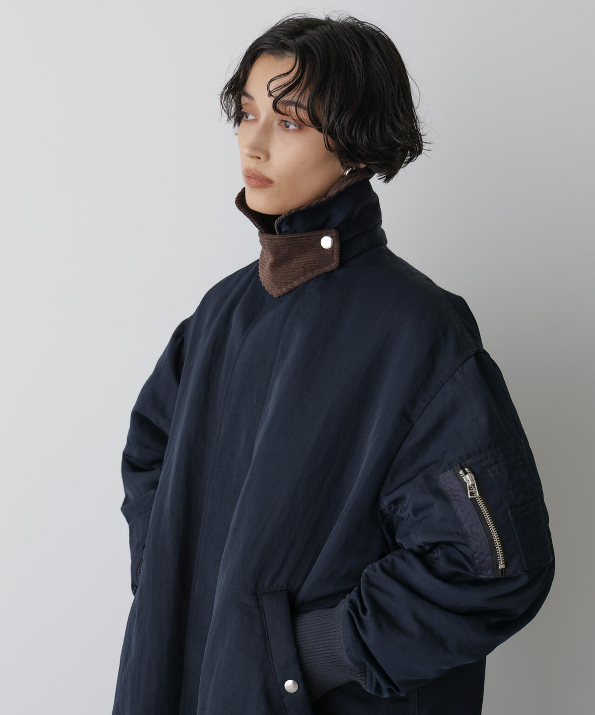 「STEVELOUR」「西川ダウン(R)」ミリタリーロングコート