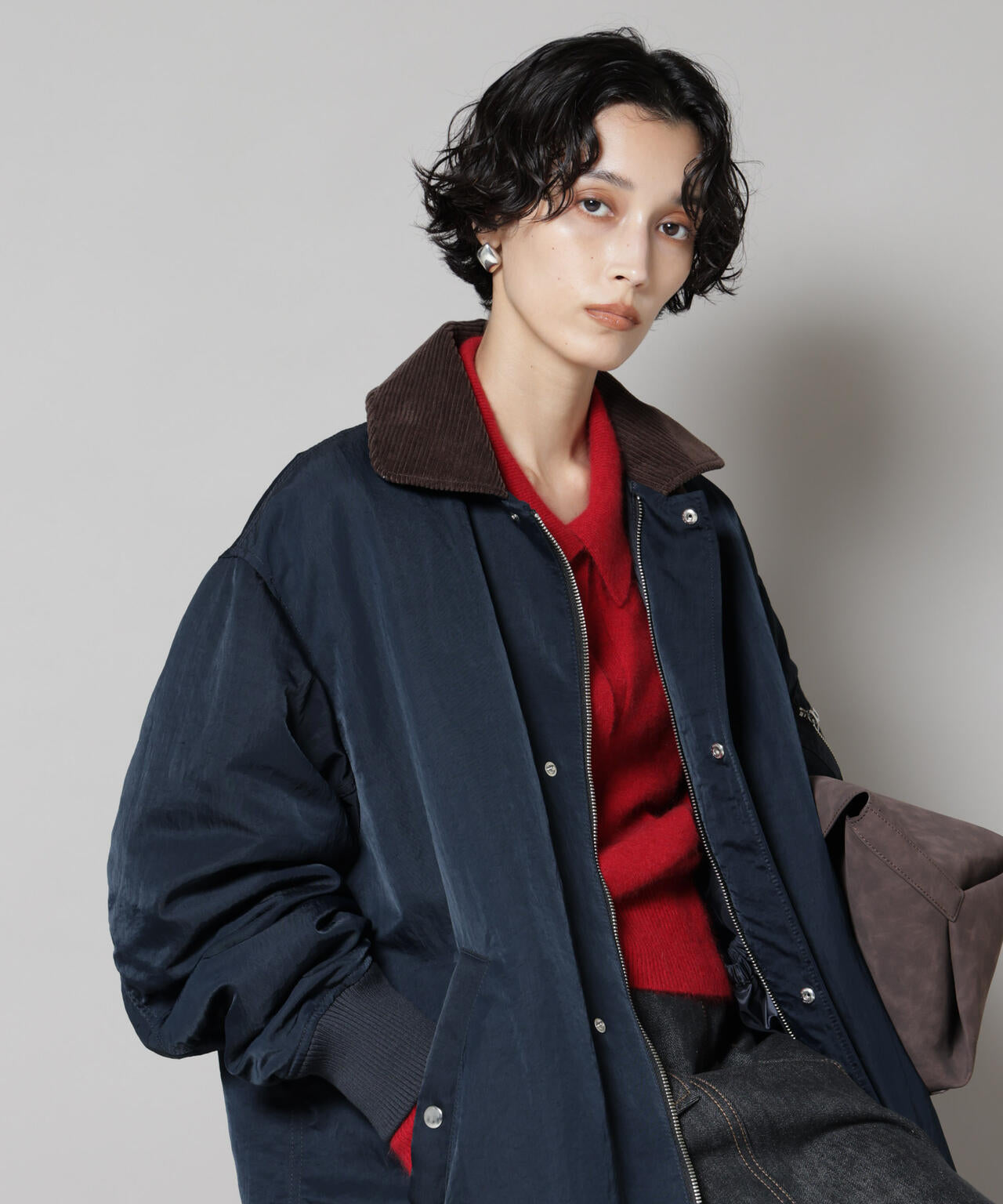 「STEVELOUR」「西川ダウン(R)」ミリタリーロングコート