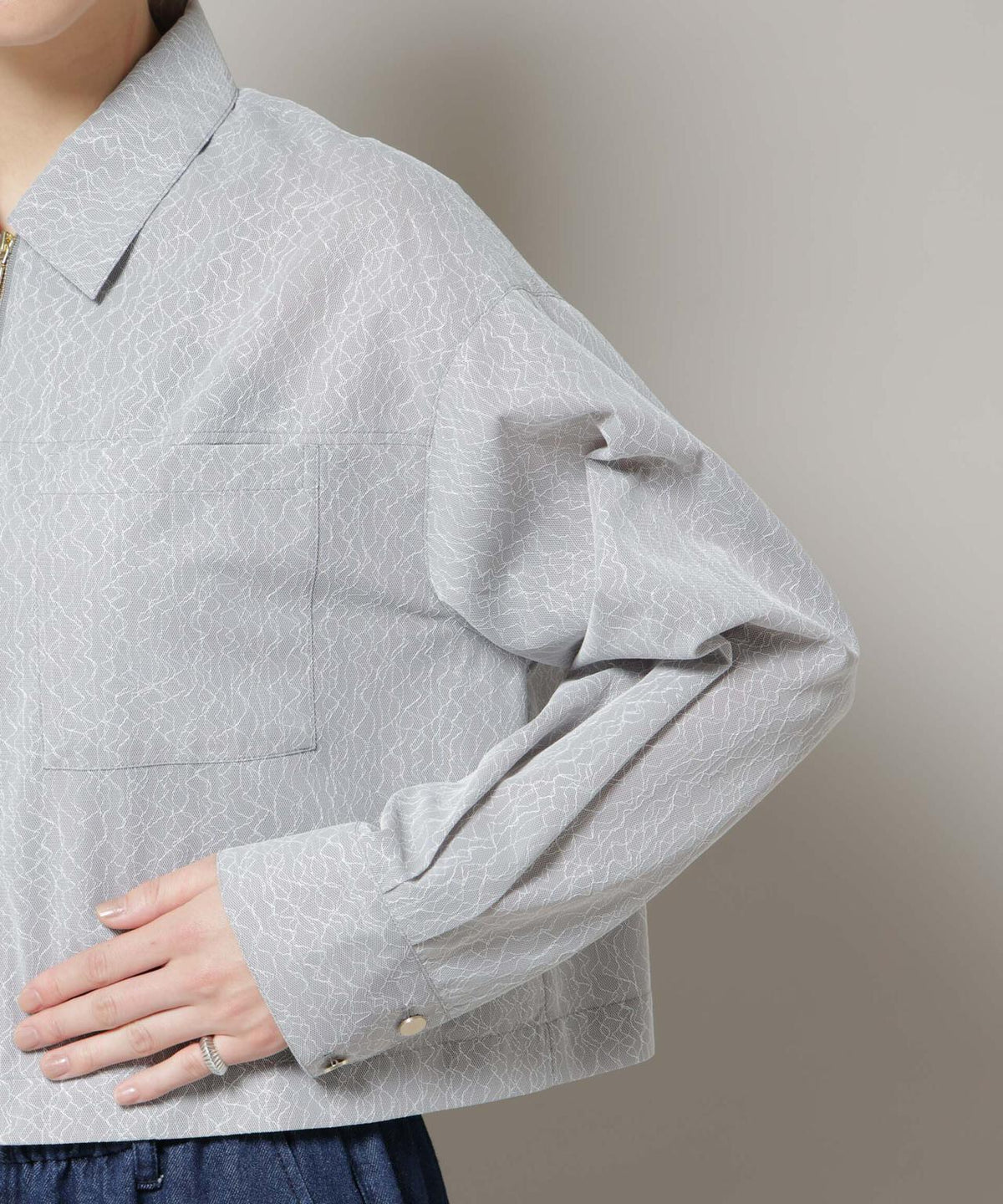 レースボンディングシャツブルゾン
