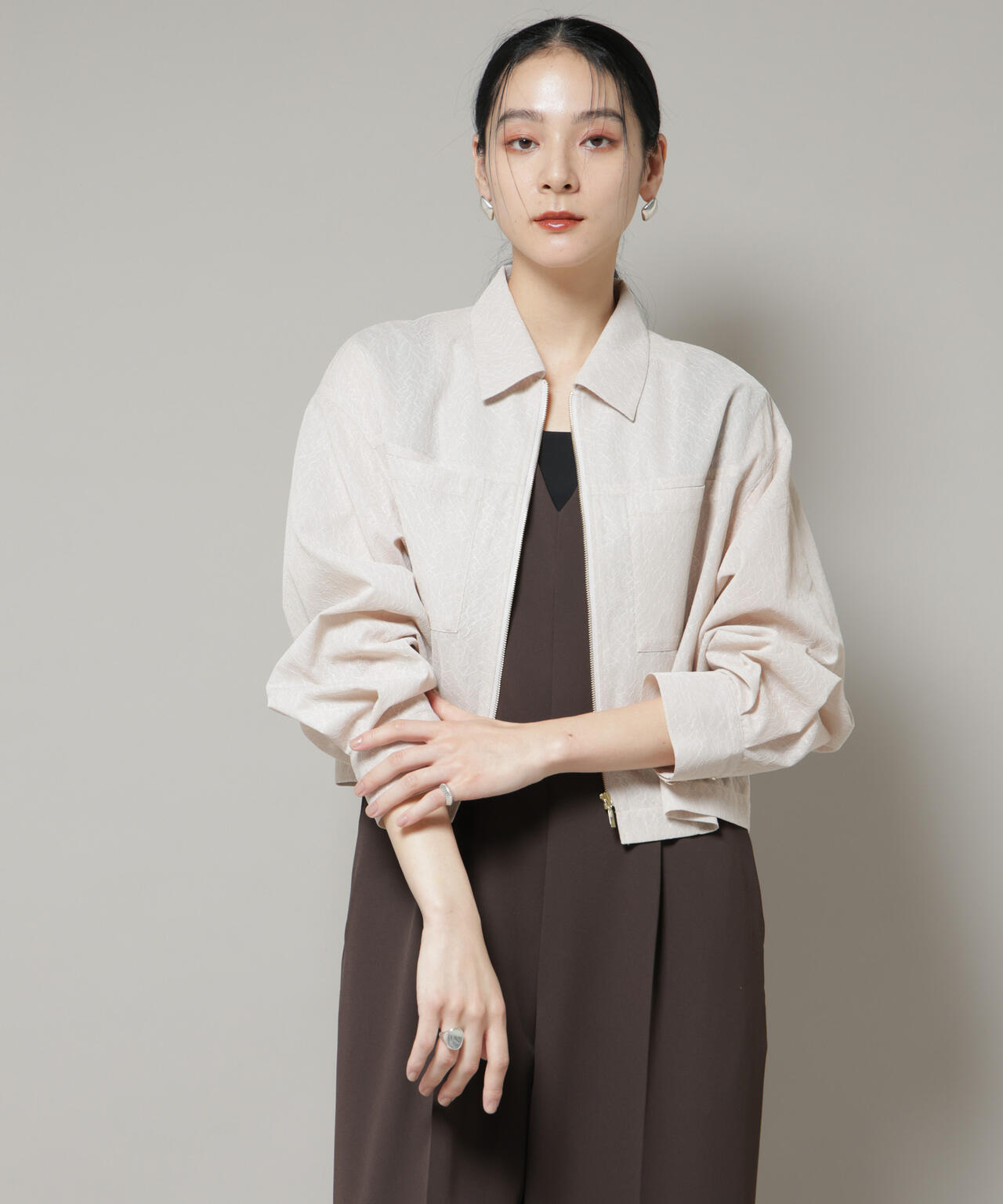 レースボンディングシャツブルゾン