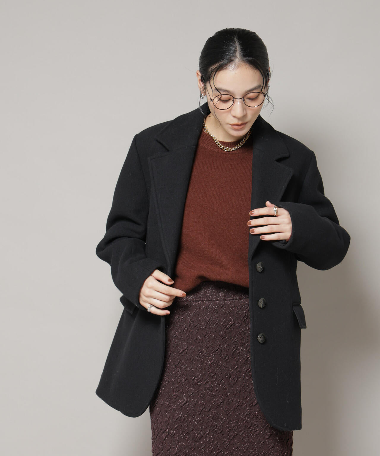 ワイドショルダージャケット