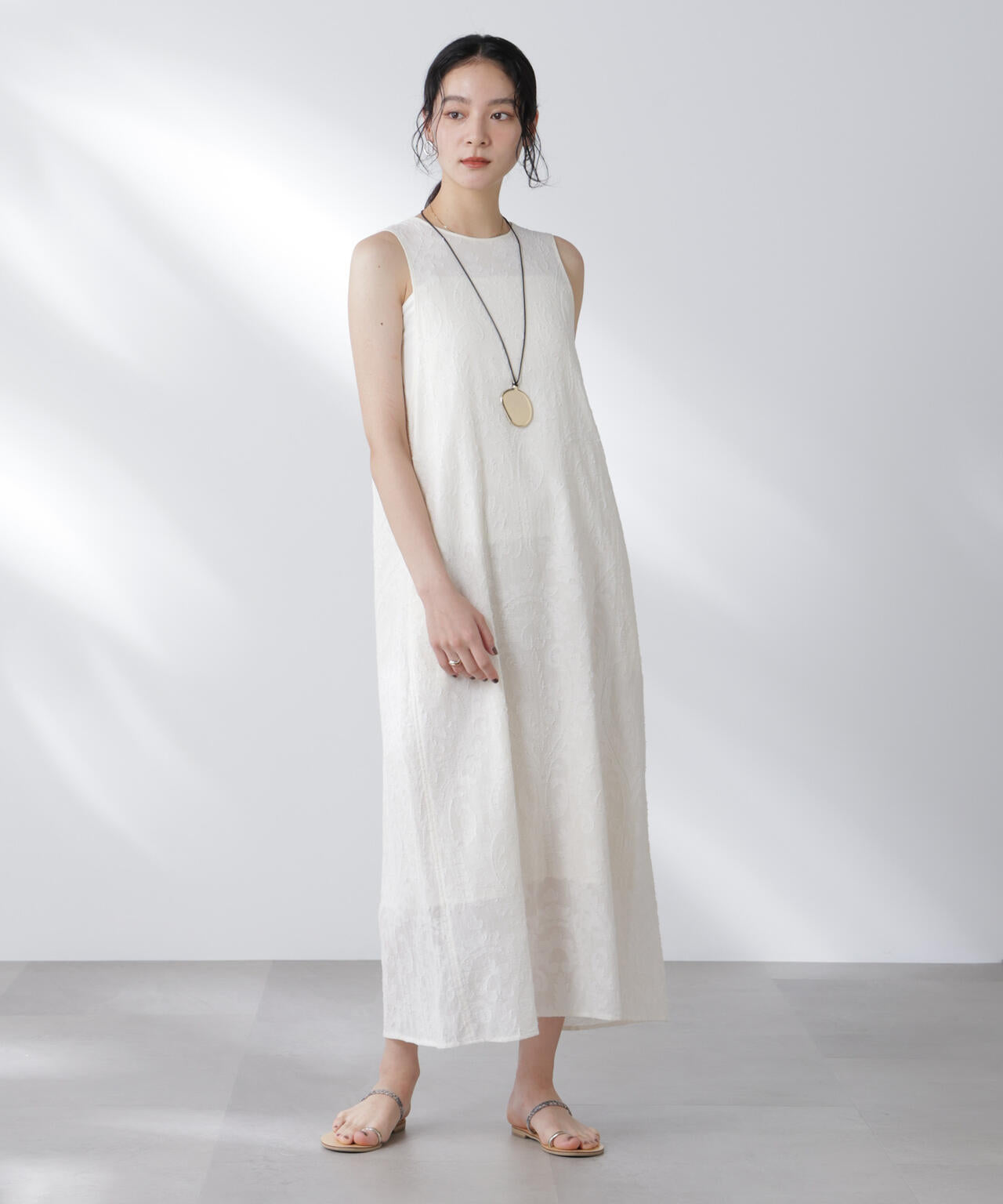 made in india カットワークジャカードワンピース(セットアップ可)