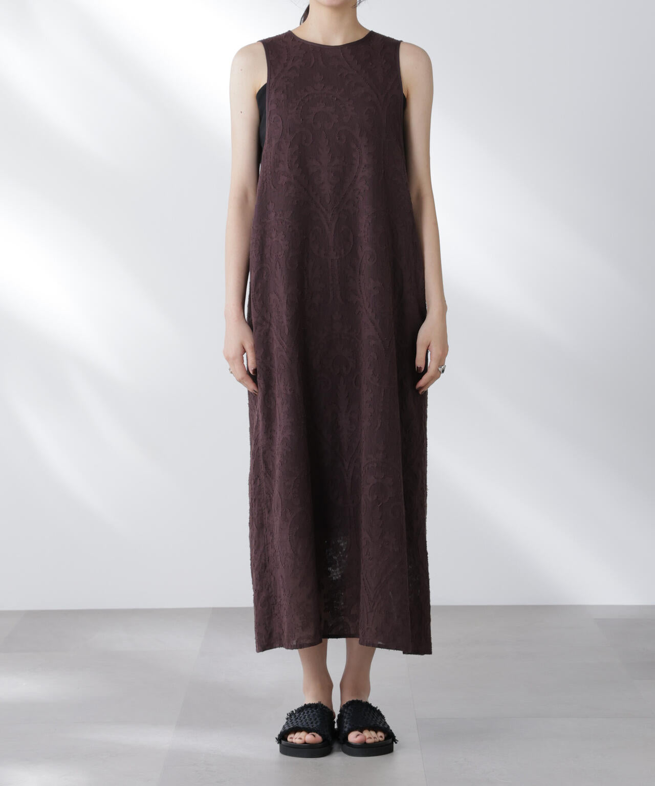 made in india カットワークジャカードワンピース(セットアップ可)