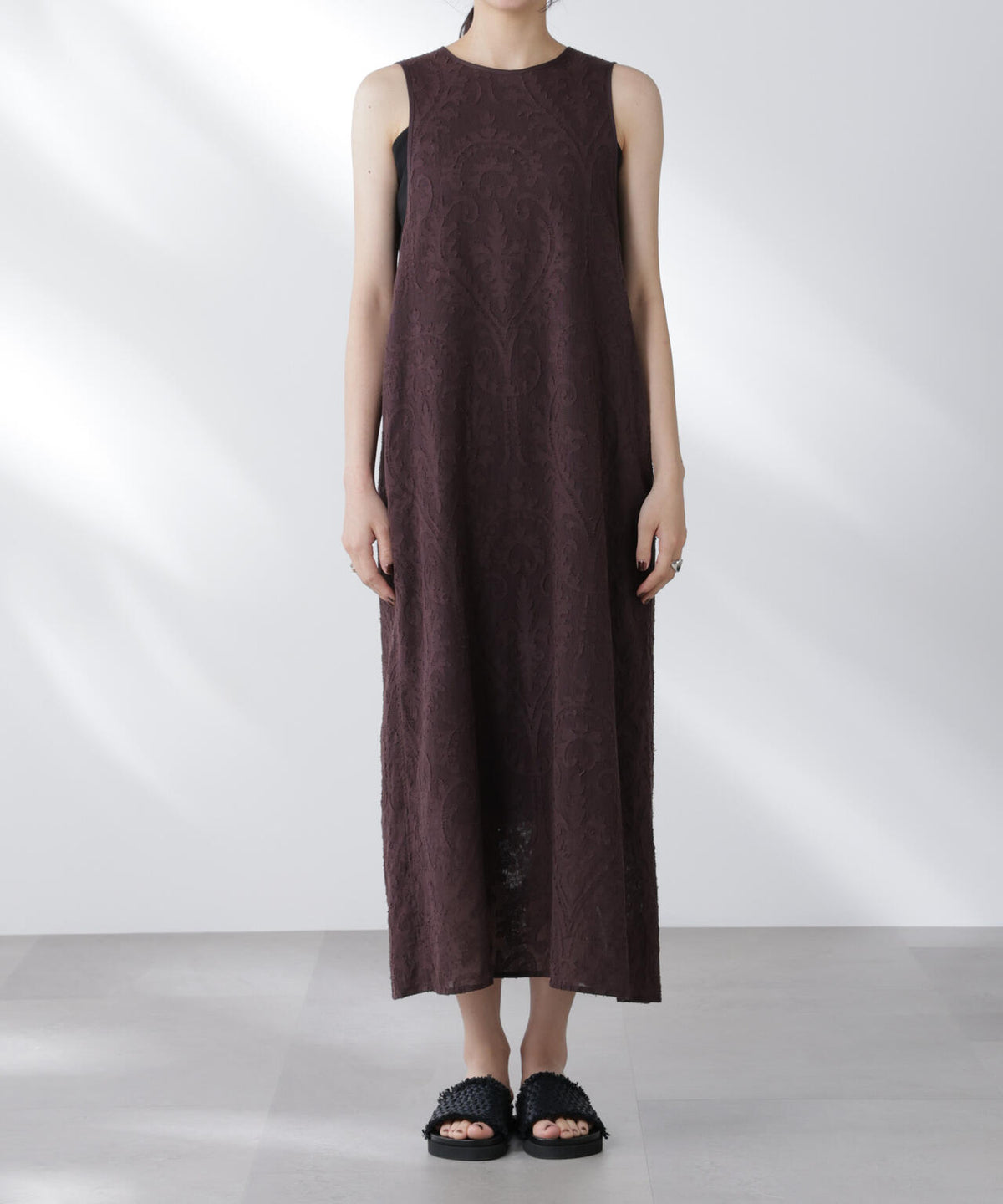 made in india カットワークジャカードワンピース(セットアップ可)