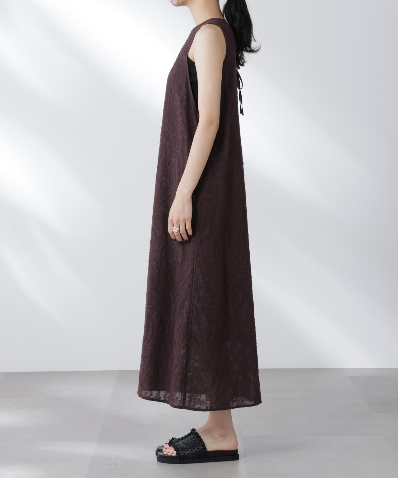 made in india カットワークジャカードワンピース(セットアップ可)