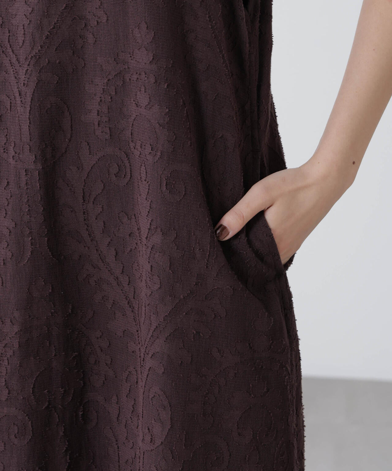 made in india カットワークジャカードワンピース(セットアップ可)