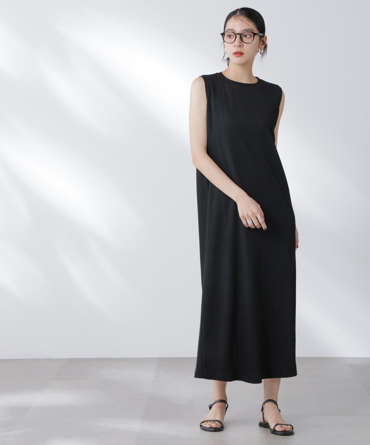 チュールキャミ×カットワンピースセット