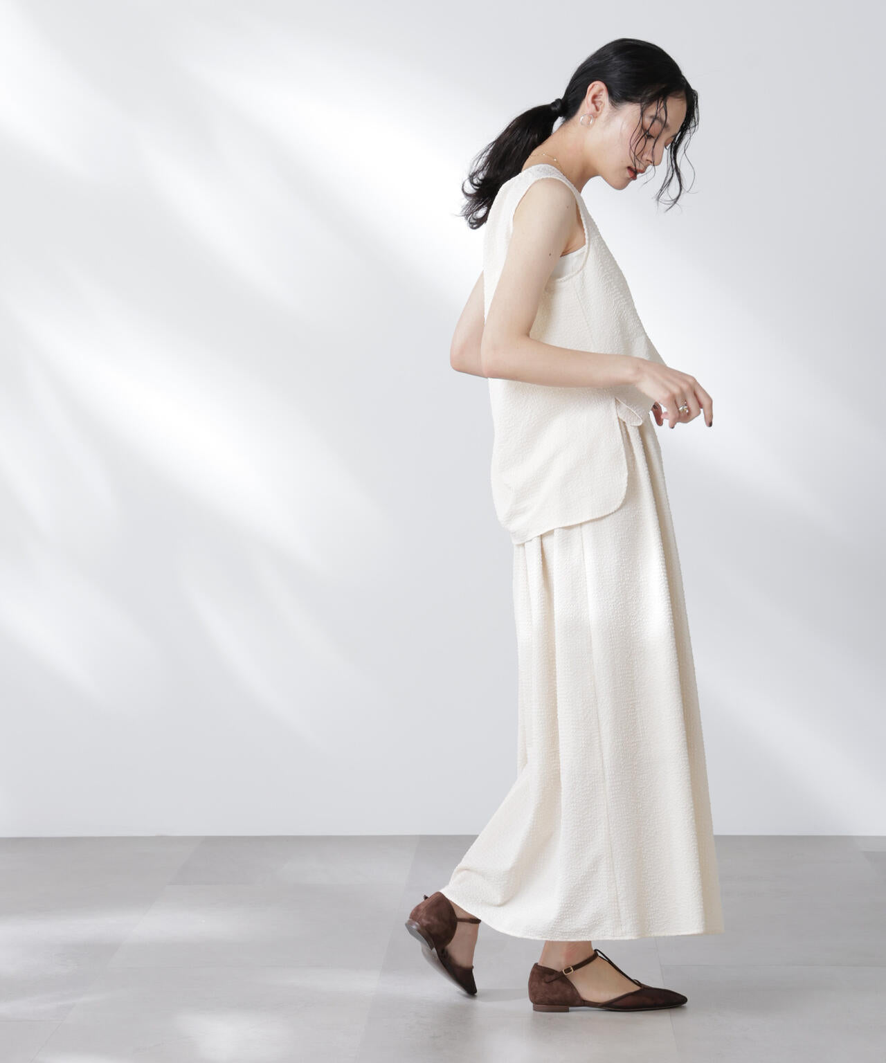 サッカーブラウス×スカートセットアップ