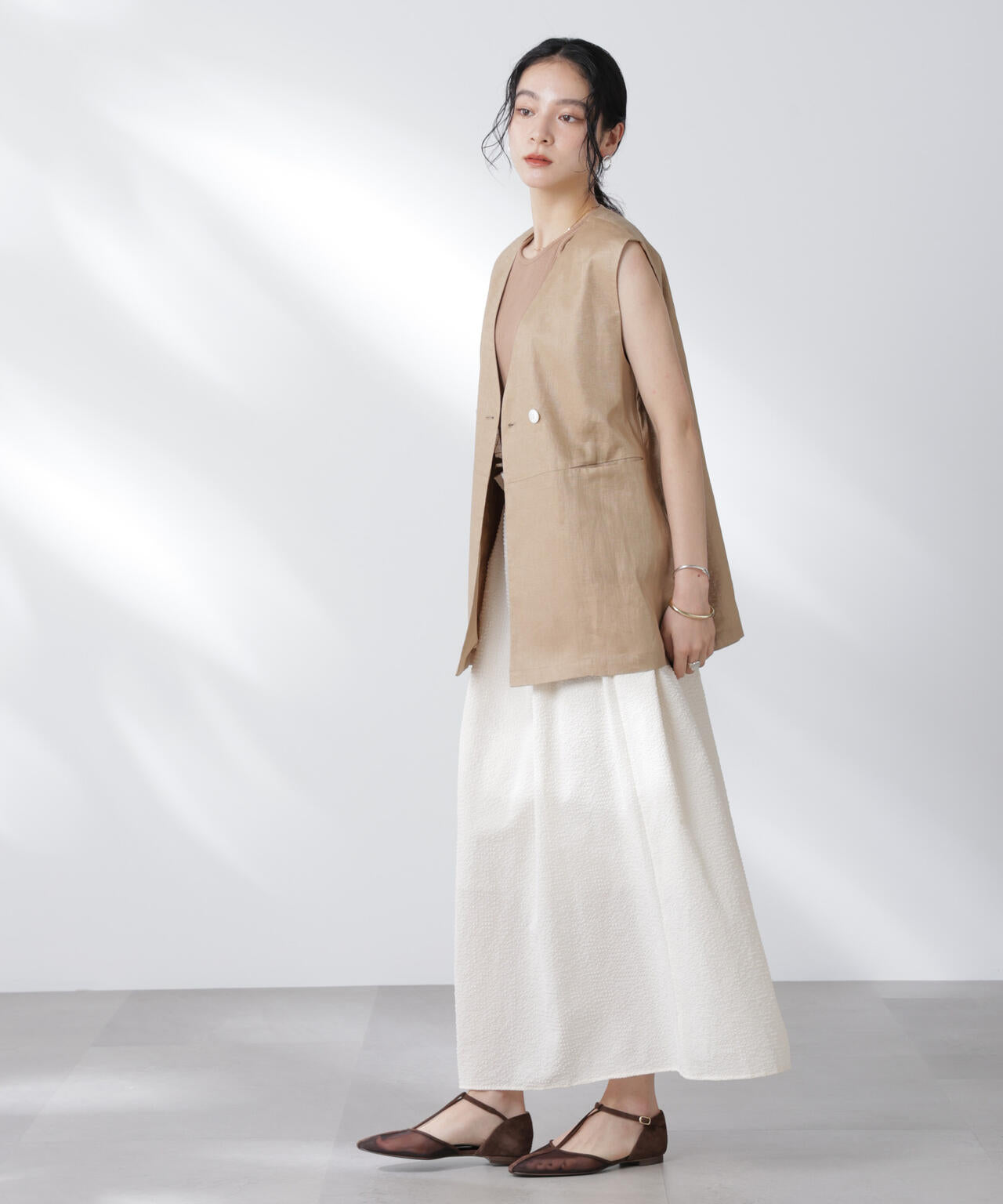 サッカーブラウス×スカートセットアップ