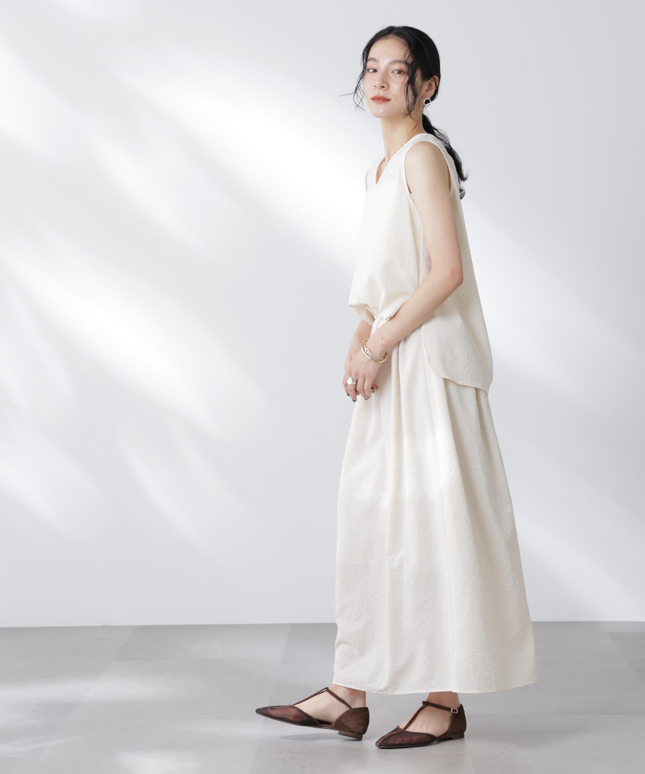 サッカーブラウス×スカートセットアップ