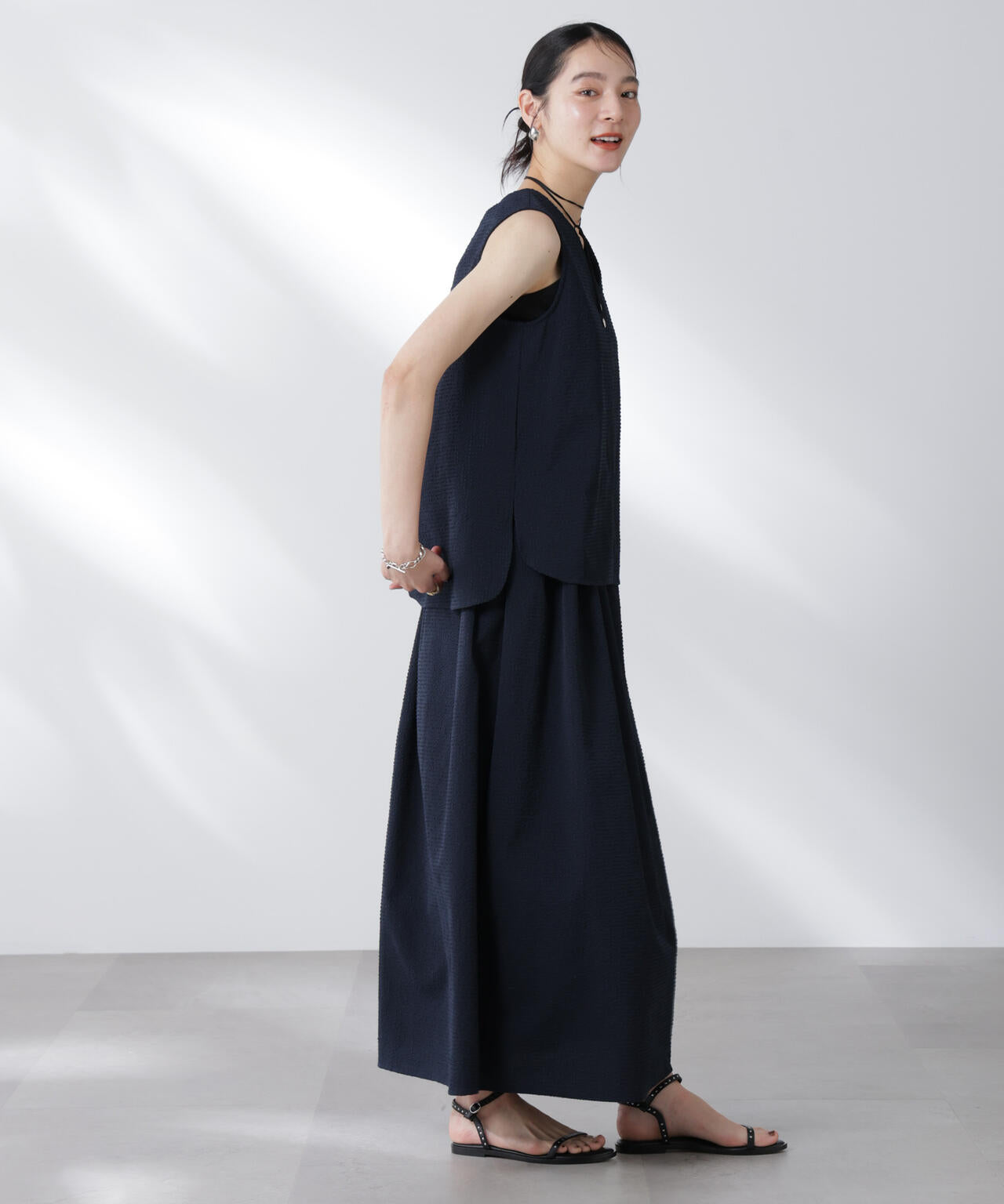 サッカーブラウス×スカートセットアップ