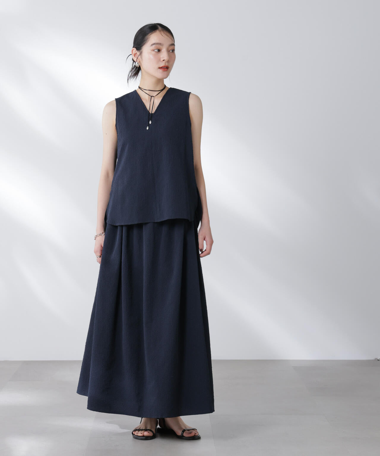 サッカーブラウス×スカートセットアップ