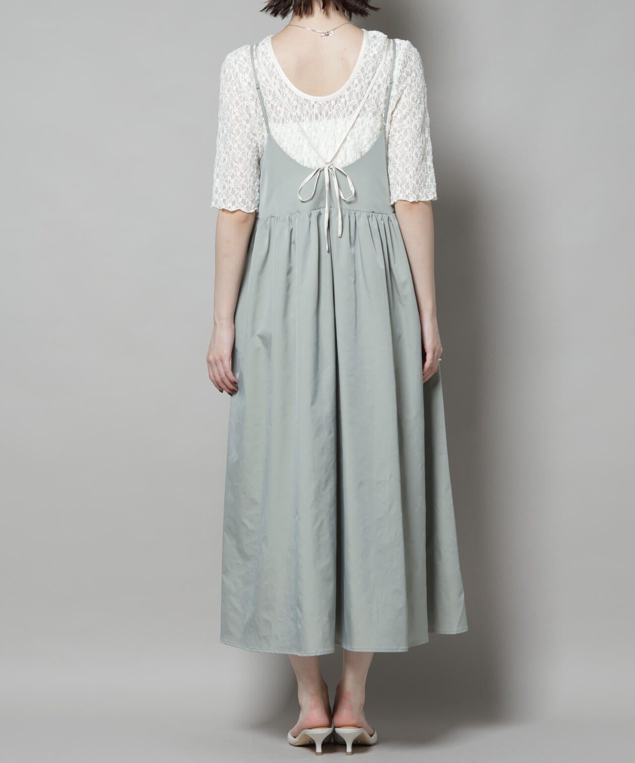 シャンブレータフタキャミレイヤードワンピース