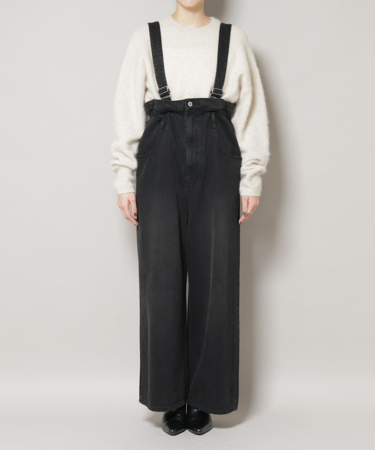 コットンワイドサロペット