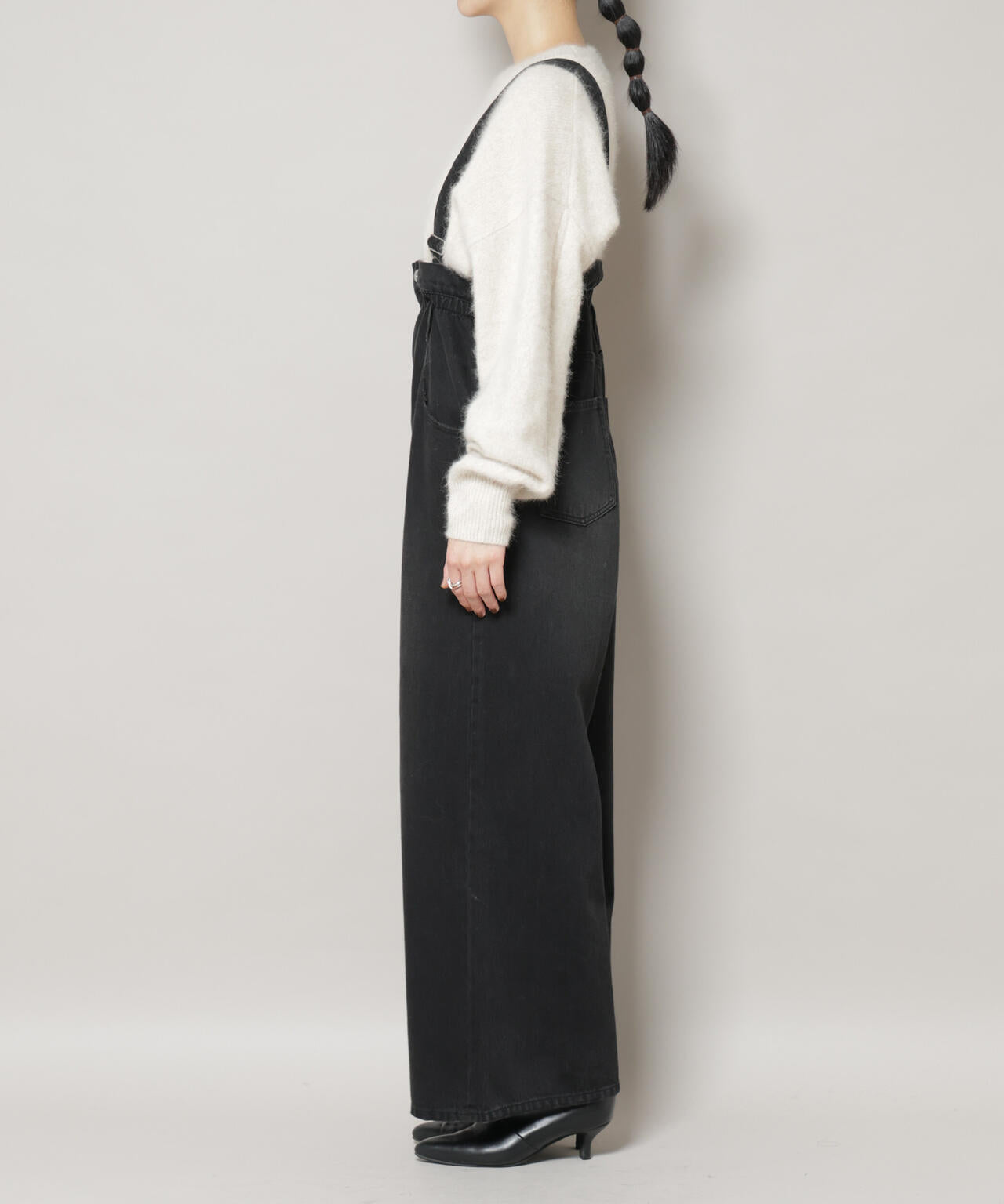 コットンワイドサロペット