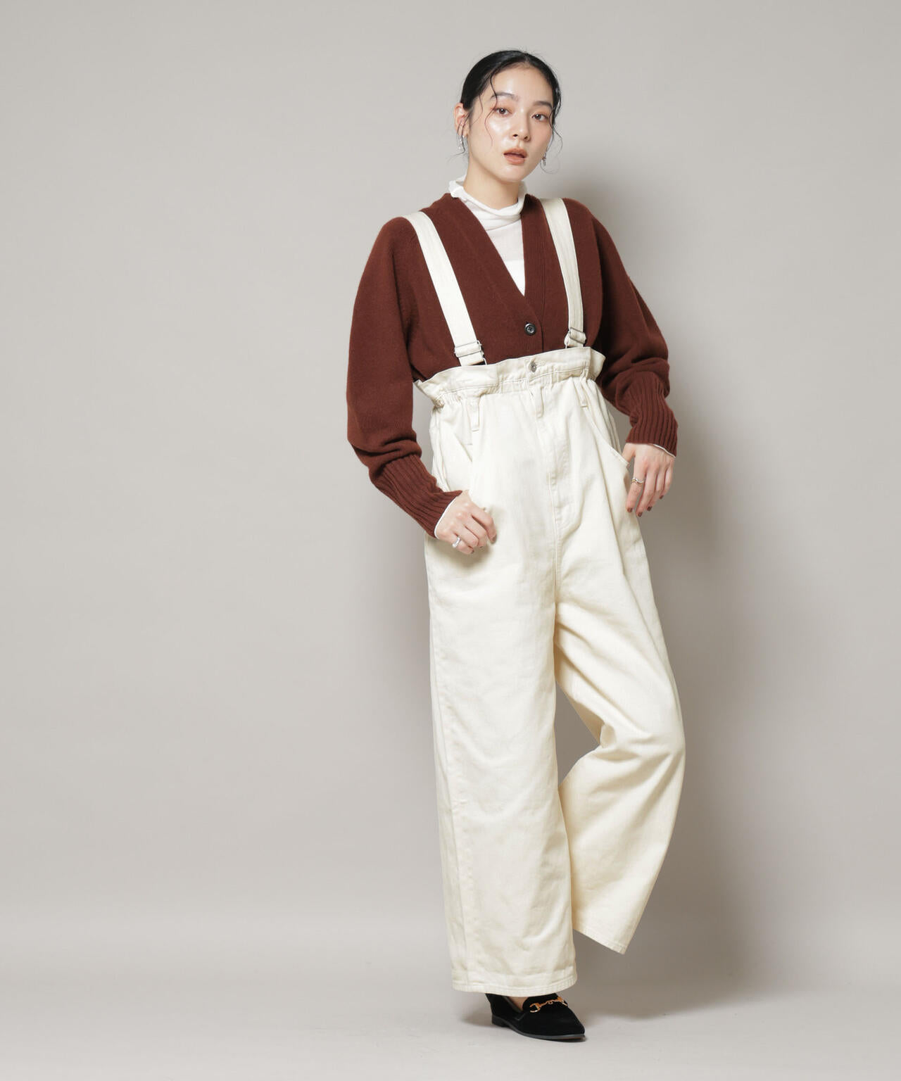 コットンワイドサロペット