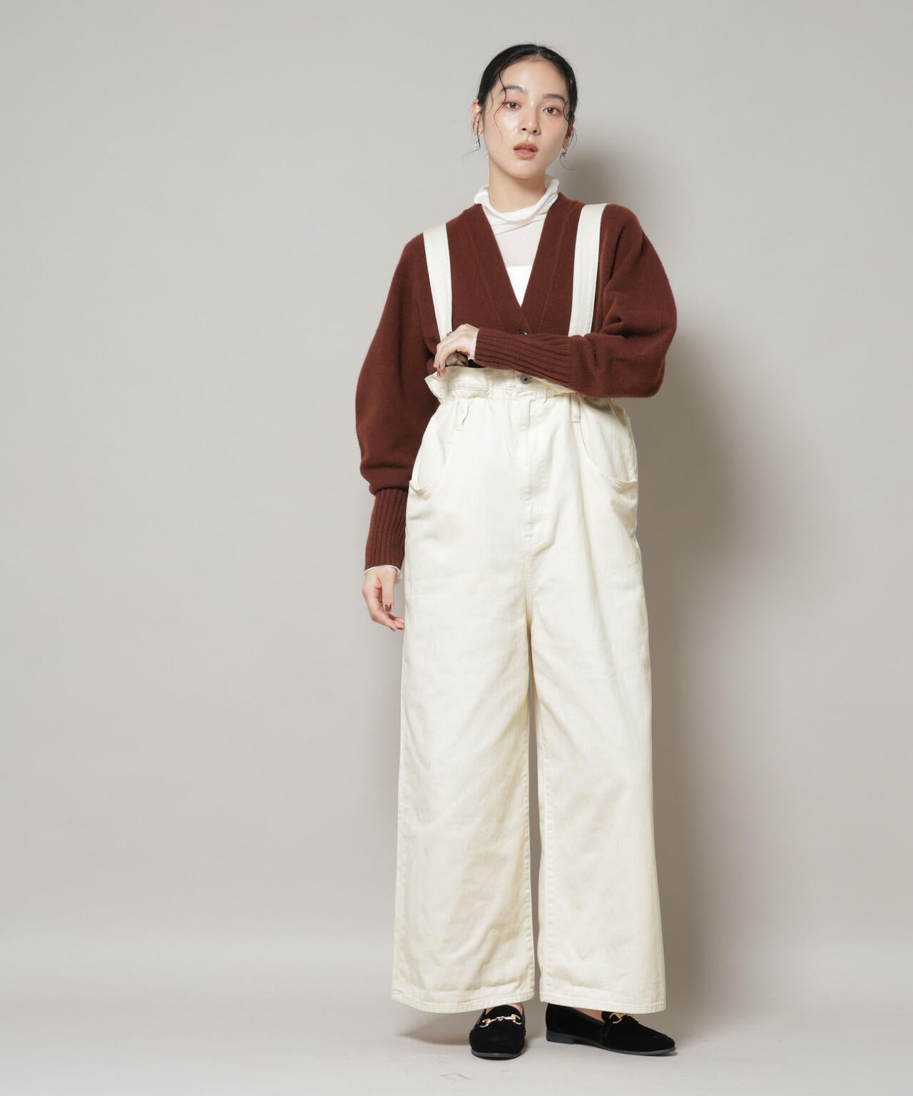 コットンワイドサロペット