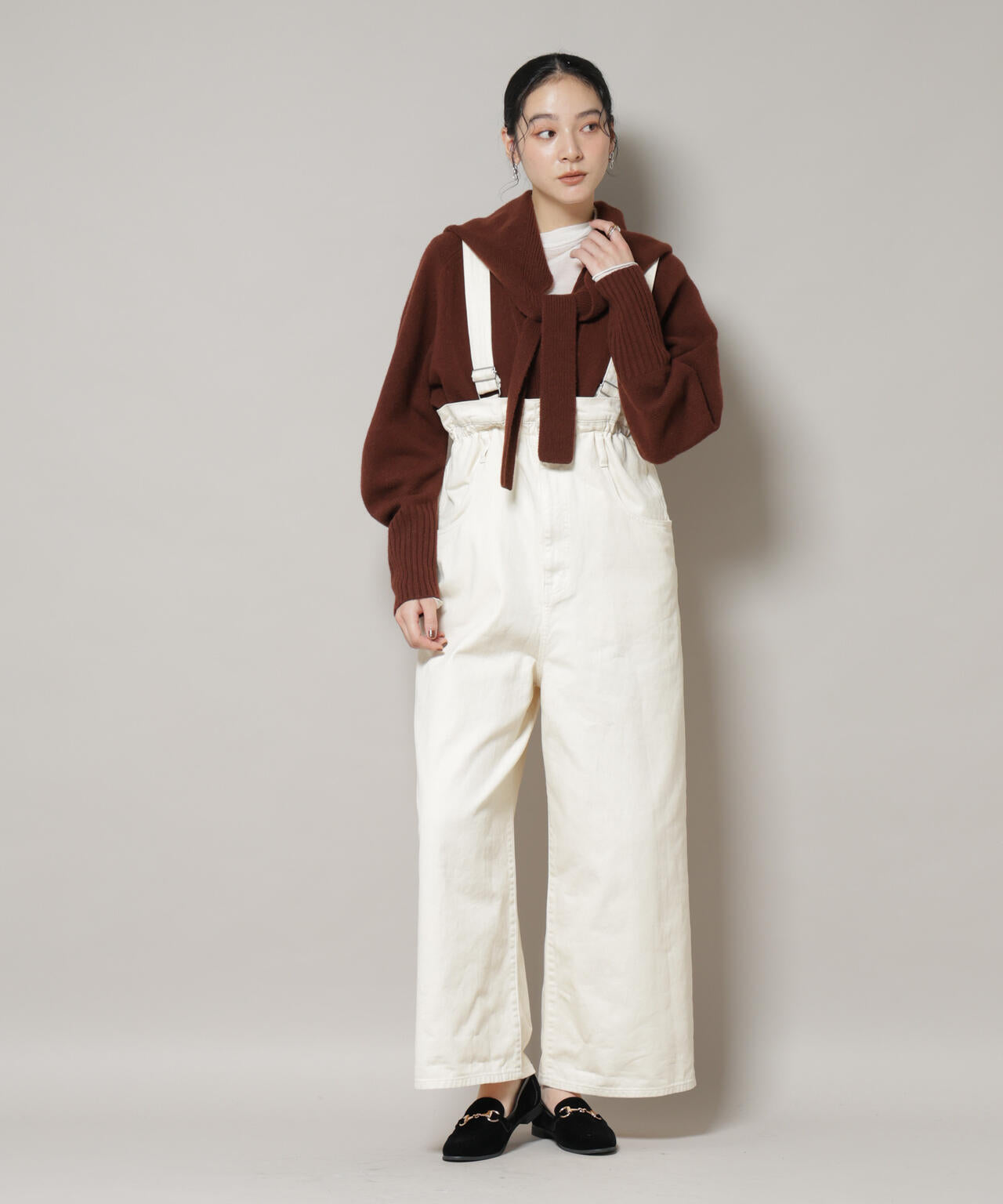 コットンワイドサロペット