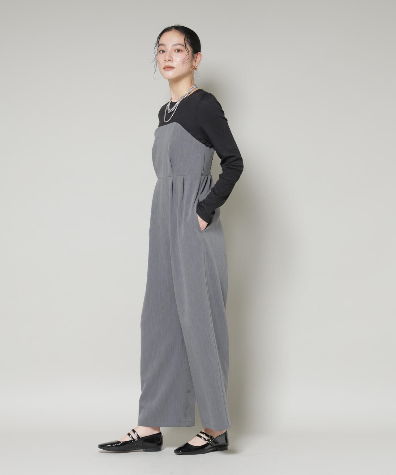 リブトップドッキングスーチングオールインワン