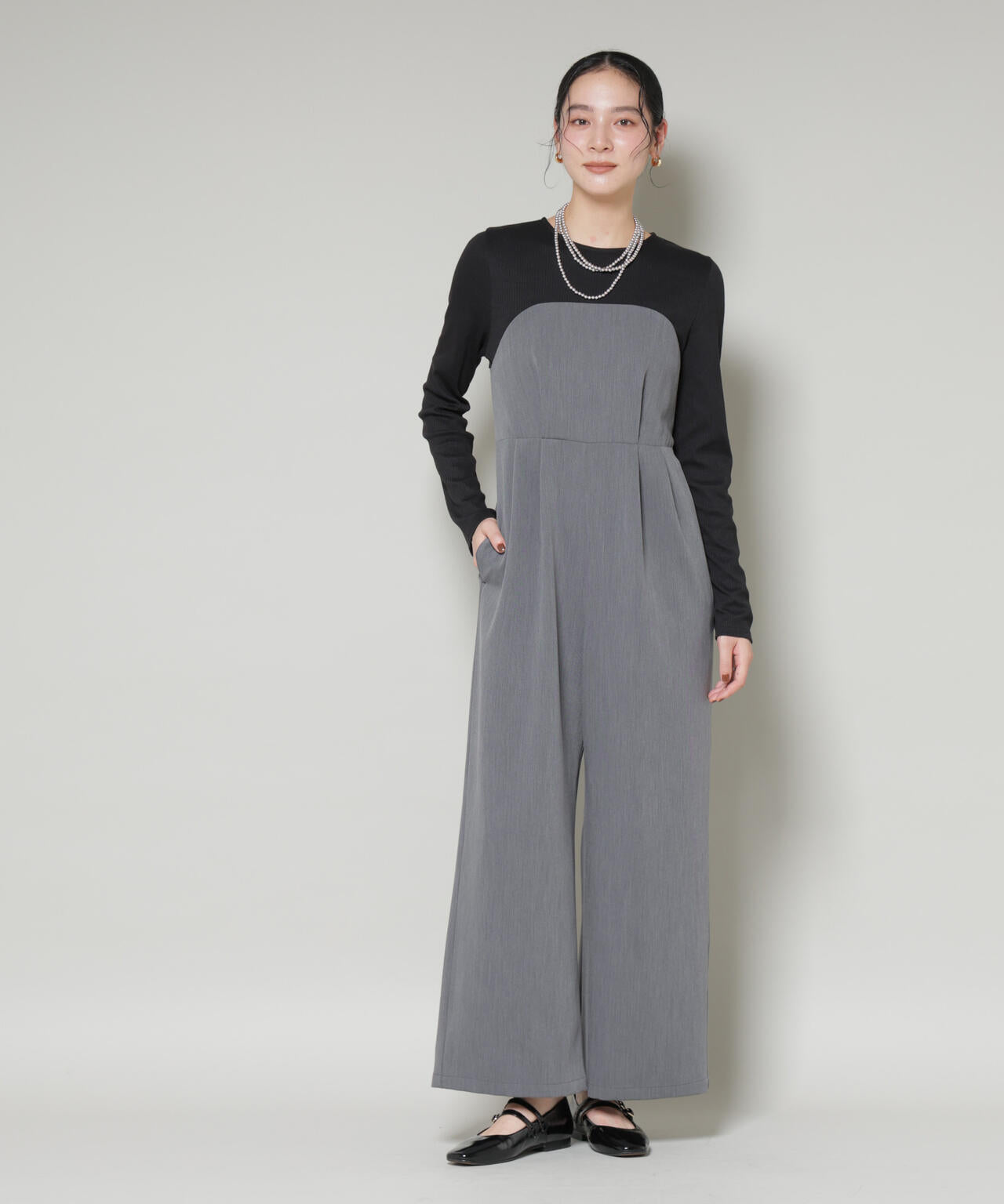 リブトップドッキングスーチングオールインワン