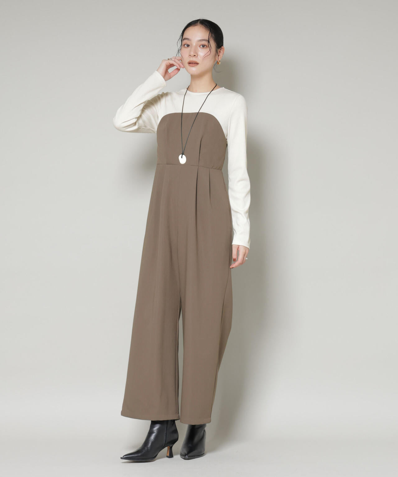 リブトップドッキングスーチングオールインワン